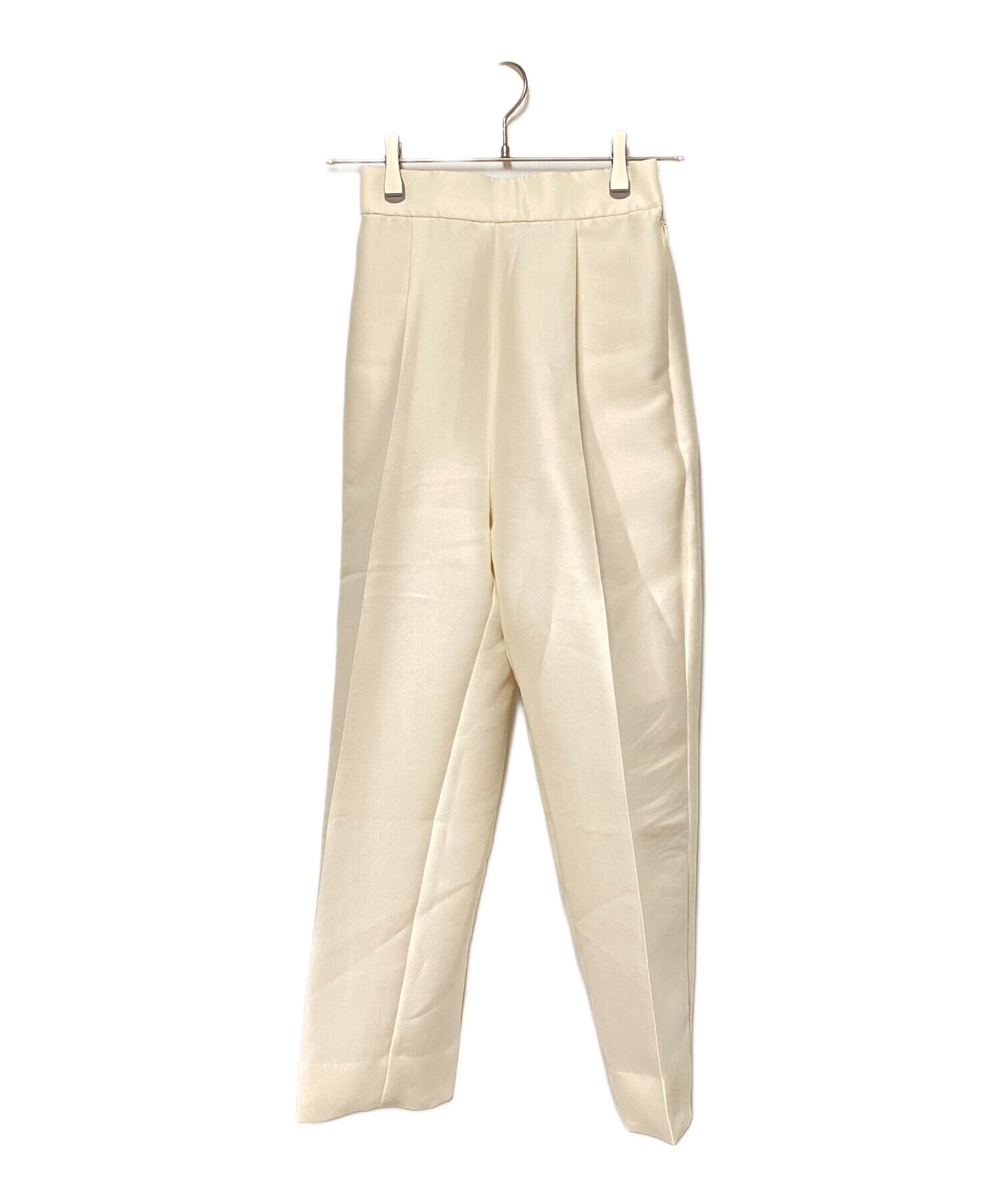 中古・古着通販】YORI (ヨリ) shirocon シルキードレスパンツ ホワイト  