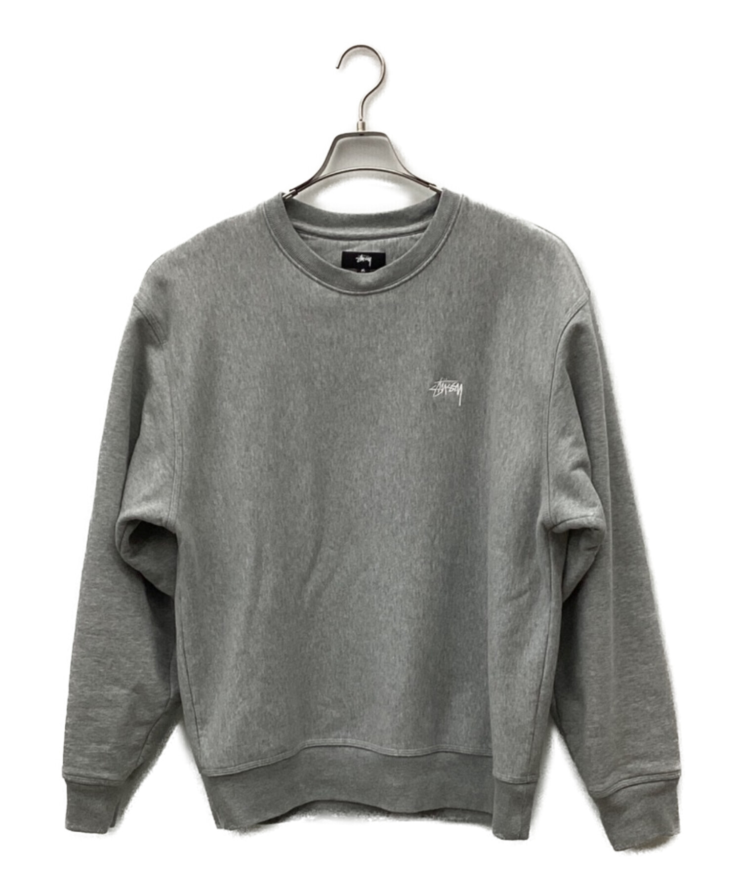 Stüssy スウェット M 黒 ロゴ刺繍 STUSSY(/フェルトロゴ刺繍 Stüssy スウェット M 黒 ロゴ刺繍 STUSSY(/フェルトロゴ刺繍