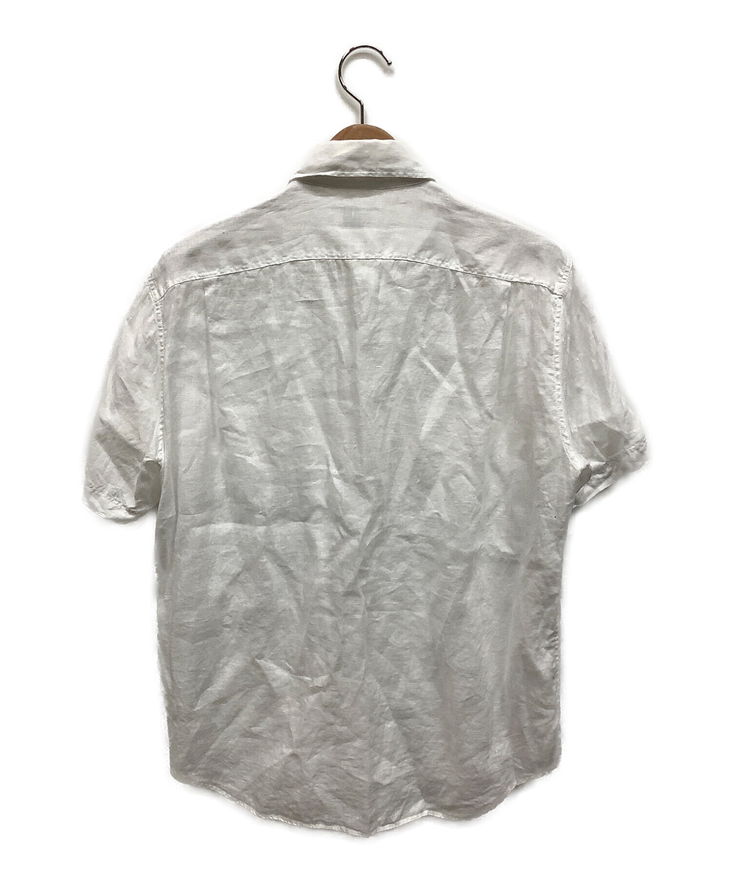 LACOSTE (ラコステ) リネンショートスリーブボタンダウンシャツ ホワイト サイズ:FR4・US M