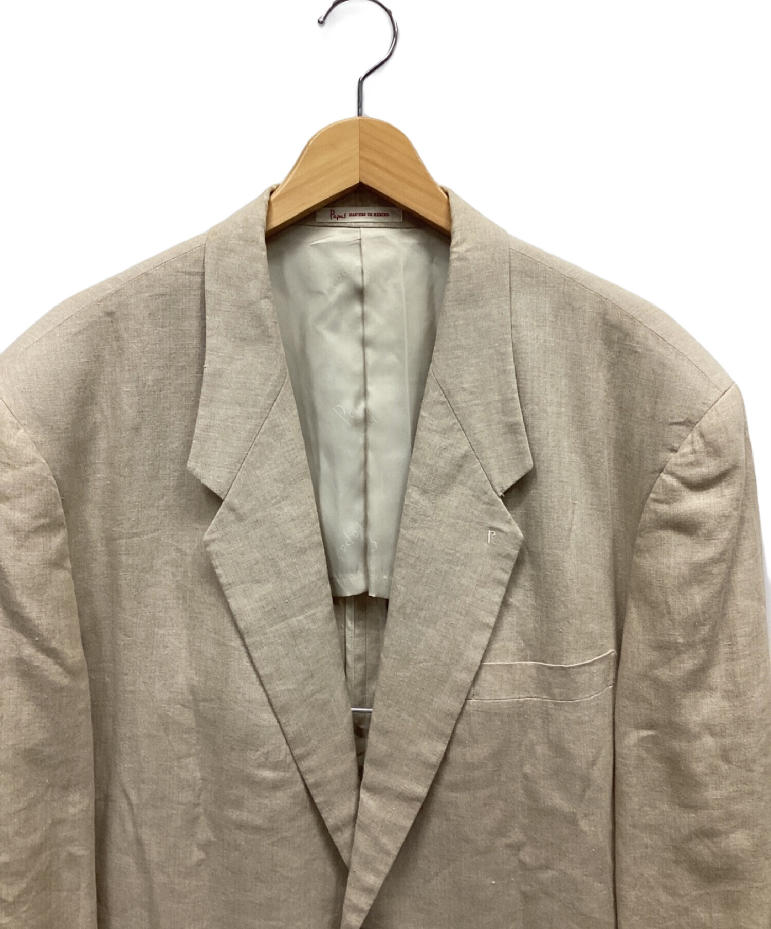 中古・古着通販】PAPAS (パパス) セットアップスーツ ベージュ サイズ 