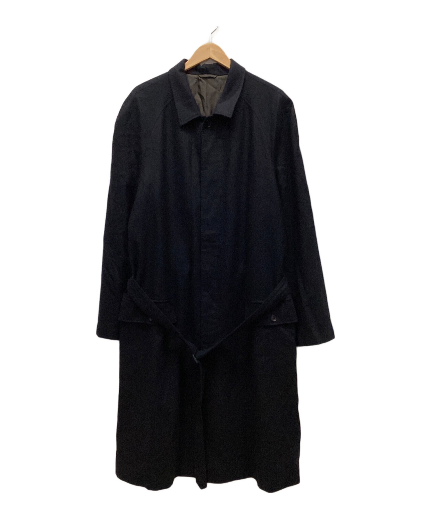 中古・古着通販】PAPAS (パパス) ロングコート ネイビー サイズ 