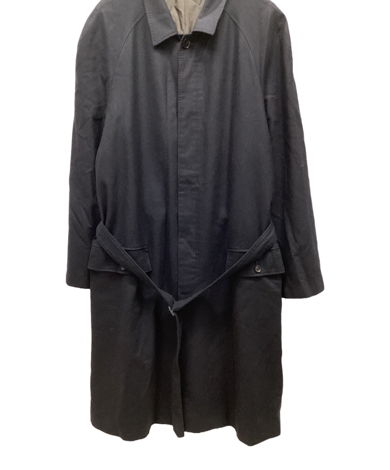 中古・古着通販】PAPAS (パパス) ロングコート ネイビー サイズ 