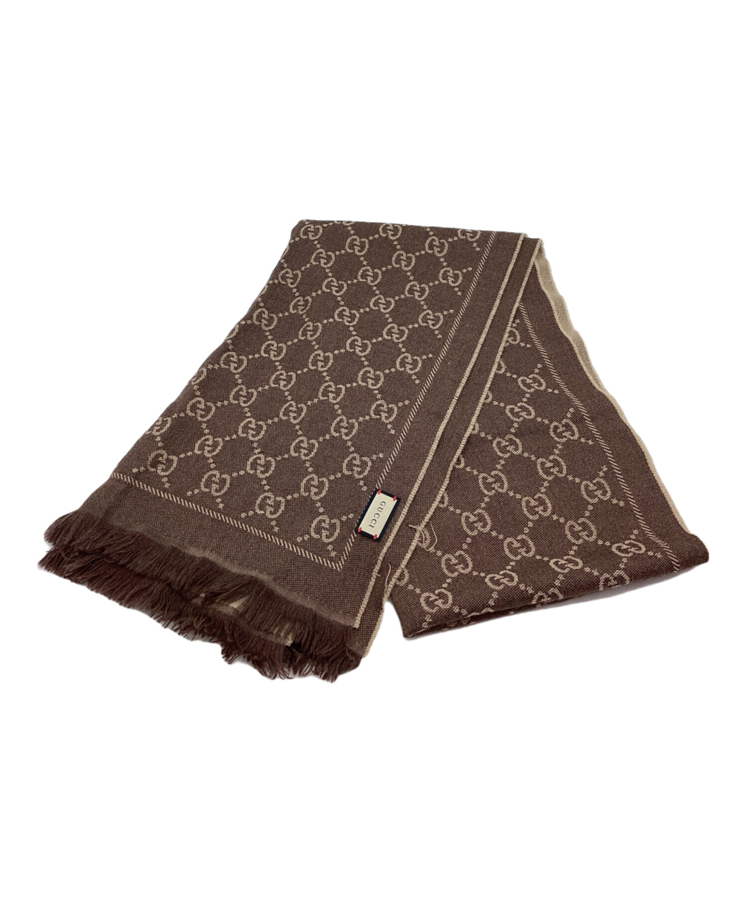 中古・古着通販】GUCCI (グッチ) ストール ブラウン｜ブランド・古着 