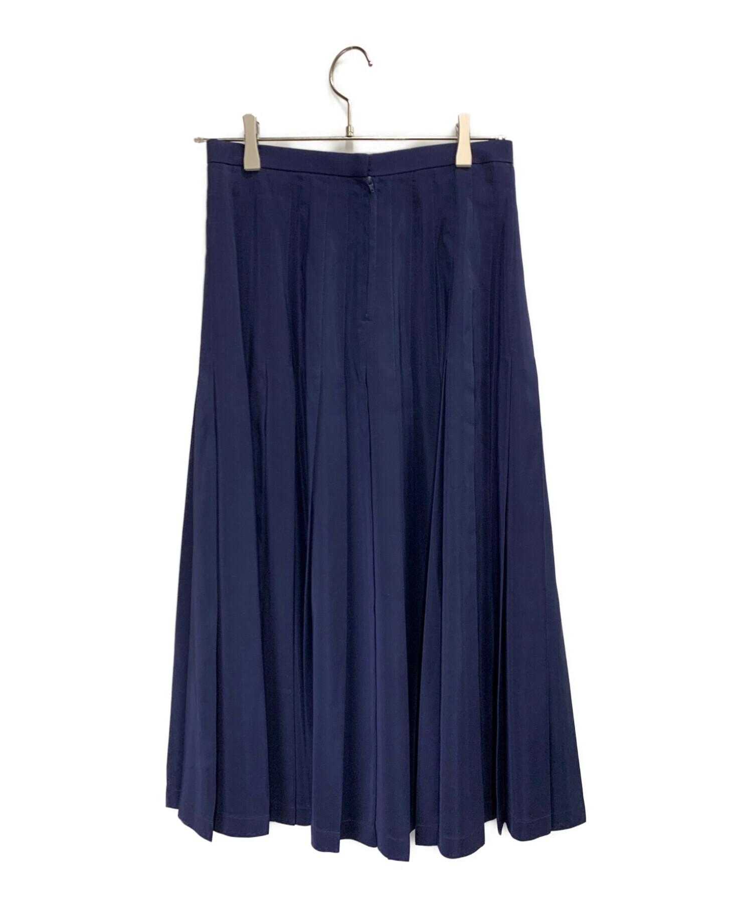 BLAMINK (ブラミンク) シルクギャザーロングスカート ネイビー サイズ:38