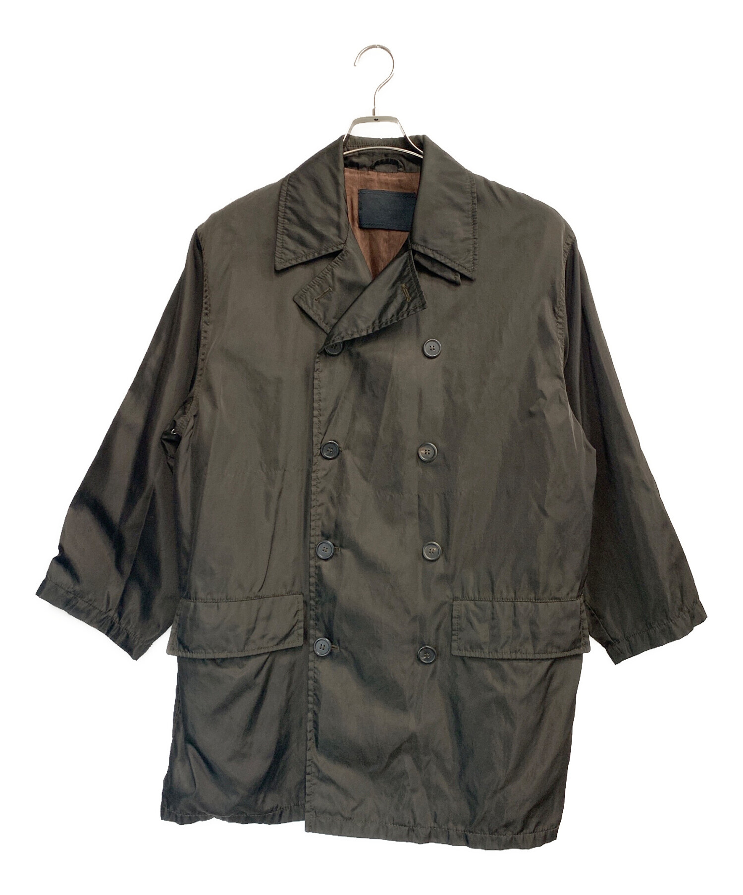 中古・古着通販】PRADA (プラダ) ナイロンコート ブラウン サイズ:L  