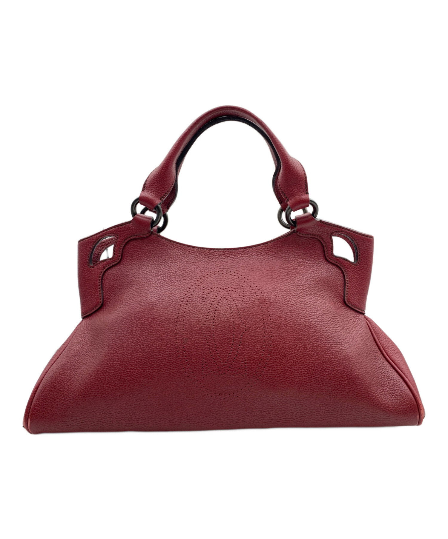 2508-274｜美品｜カルティエ マルチェロ ハンドバッグ レザー レッド 美品✨】カルティエ マルチェロ 付属品付き トートバッグ レザー レッド