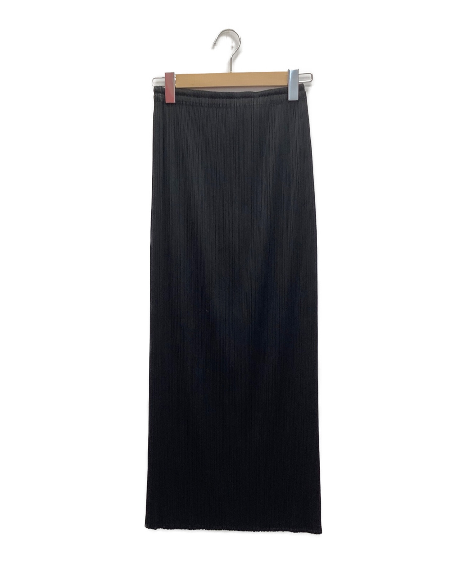 PLEATS PLEASE (プリーツプリーズ) タイトロングスカート ブラック サイズ:サイズ4