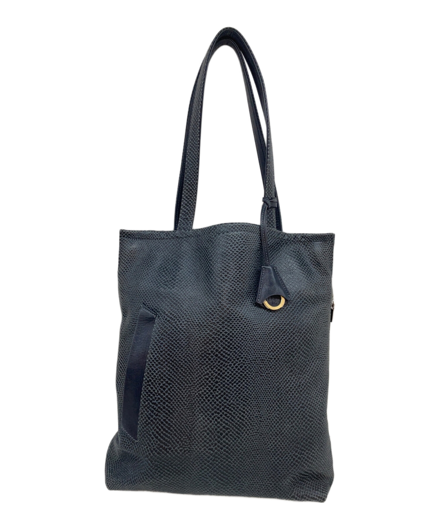 アニアリ レザー ビジネス トートバッグ ネイビー 最大51%☆11/13限定