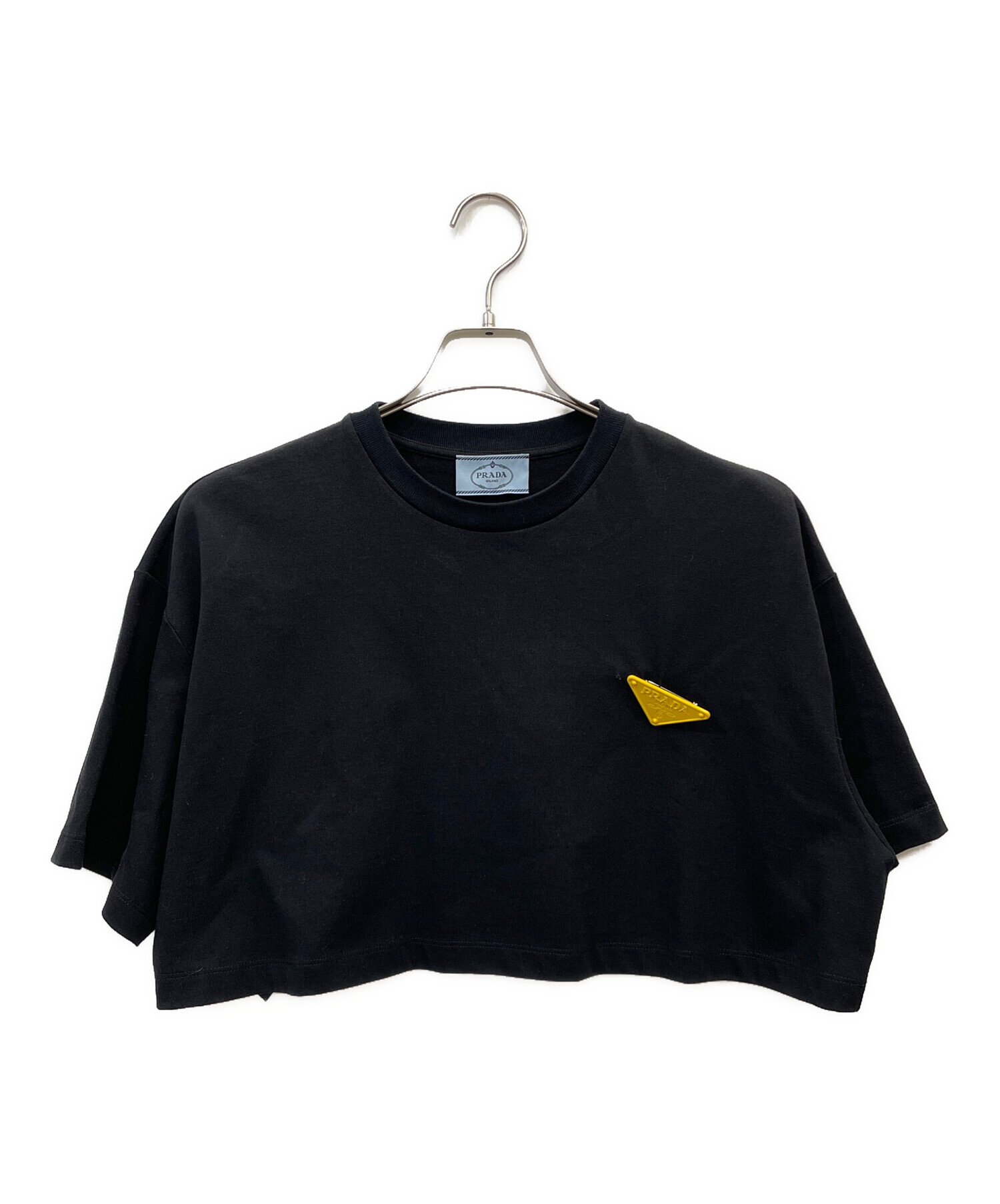 中古・古着通販】PRADA (プラダ) ショート丈カットソー ブラック 