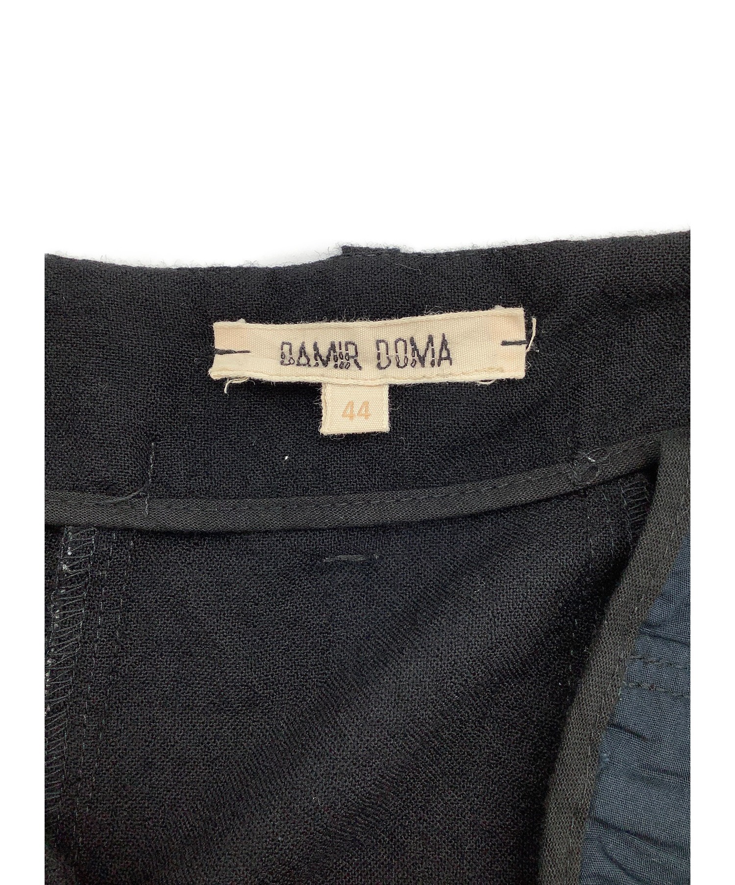 DAMIR DOMA (ダミールドーマ) ウールパンツ ブラック サイズ:44
