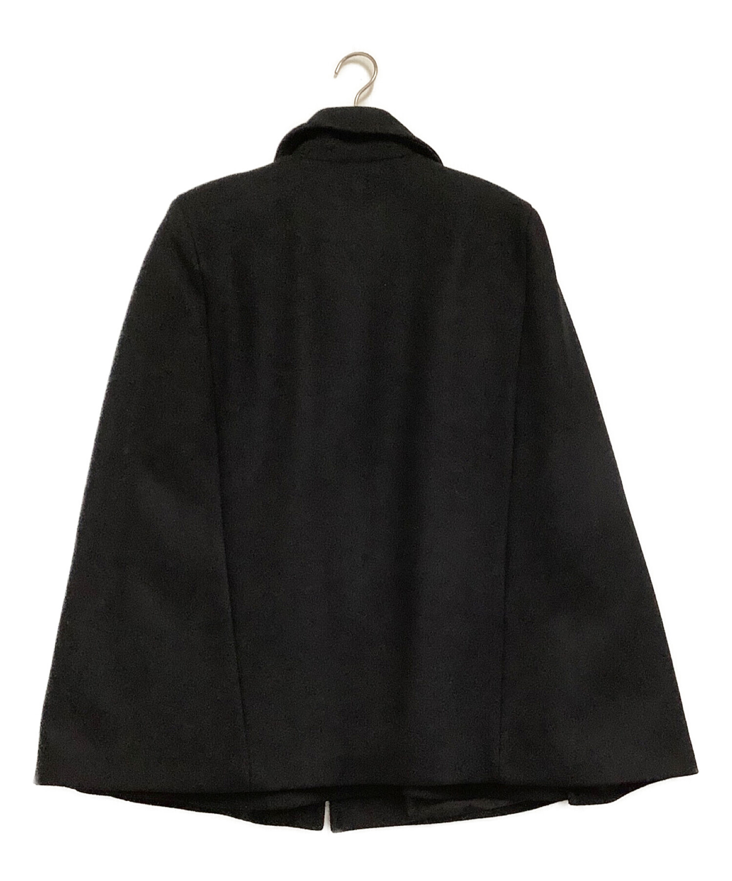 ZARA (ザラ) ウールブレンドボタンケープコート ブラック サイズ:６
