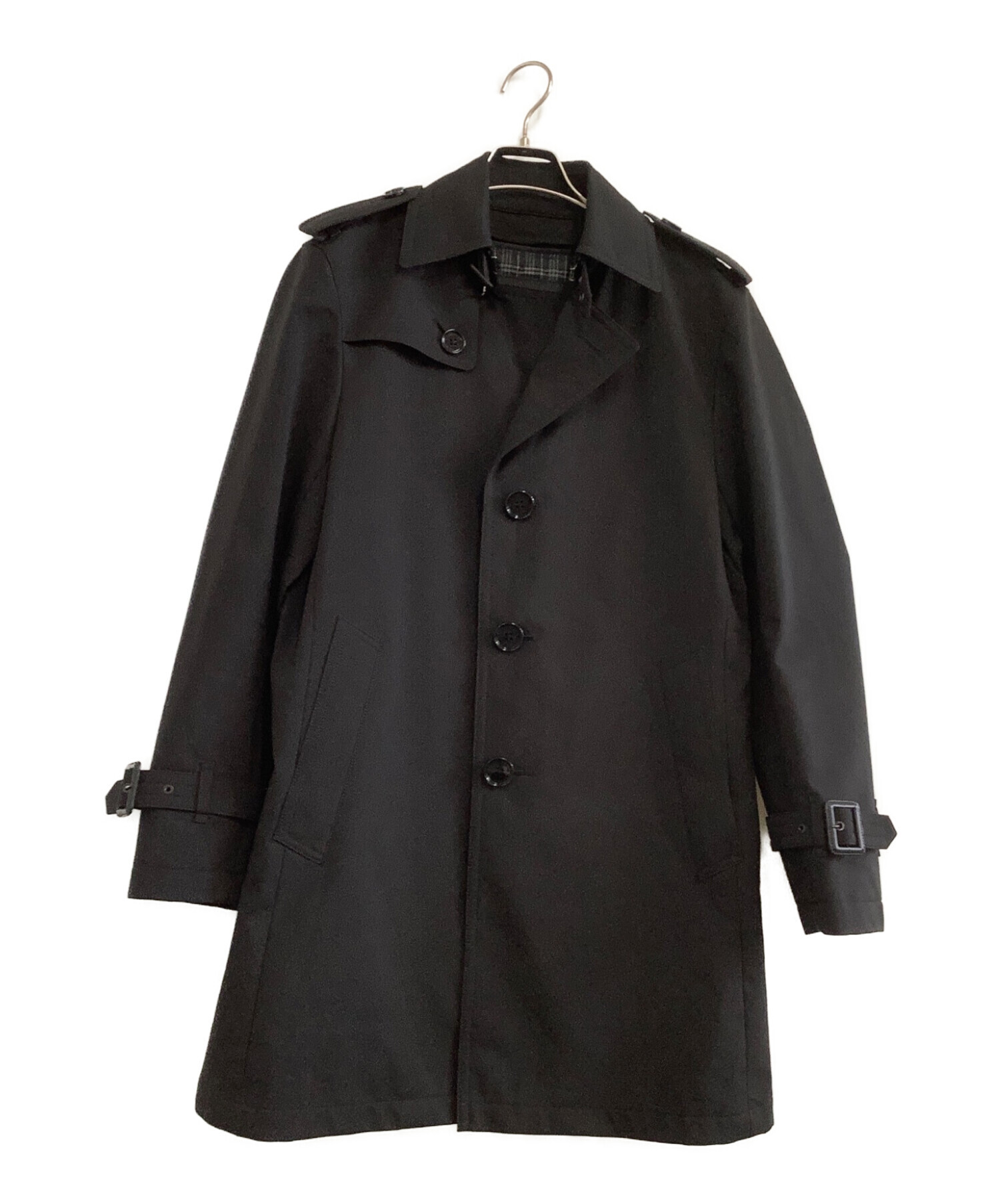 バーバリー ブラックレーベル トレンチコート ブラック ベルト