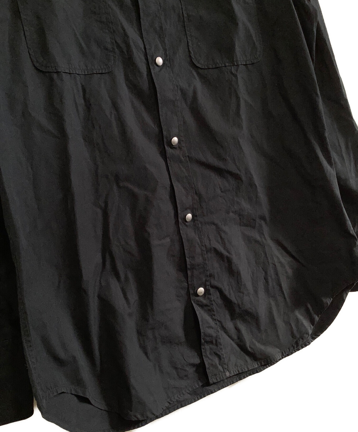 名作 希少 初期 06aw マルタンマルジェラ ウエスタンシャツブラックサテン