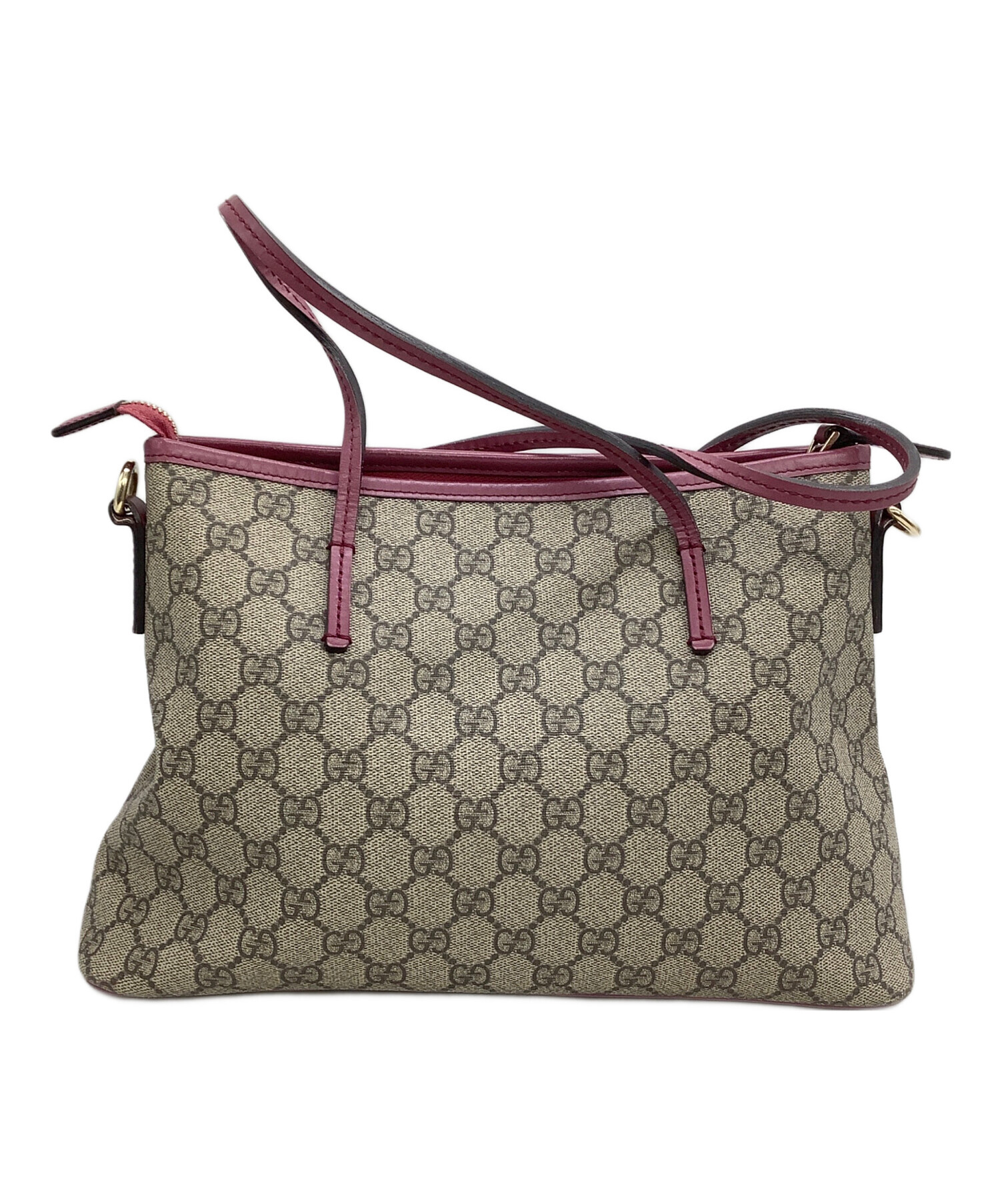 中古・古着通販】GUCCI (グッチ) 2WAYバッグ GGスプリーム ベージュ  