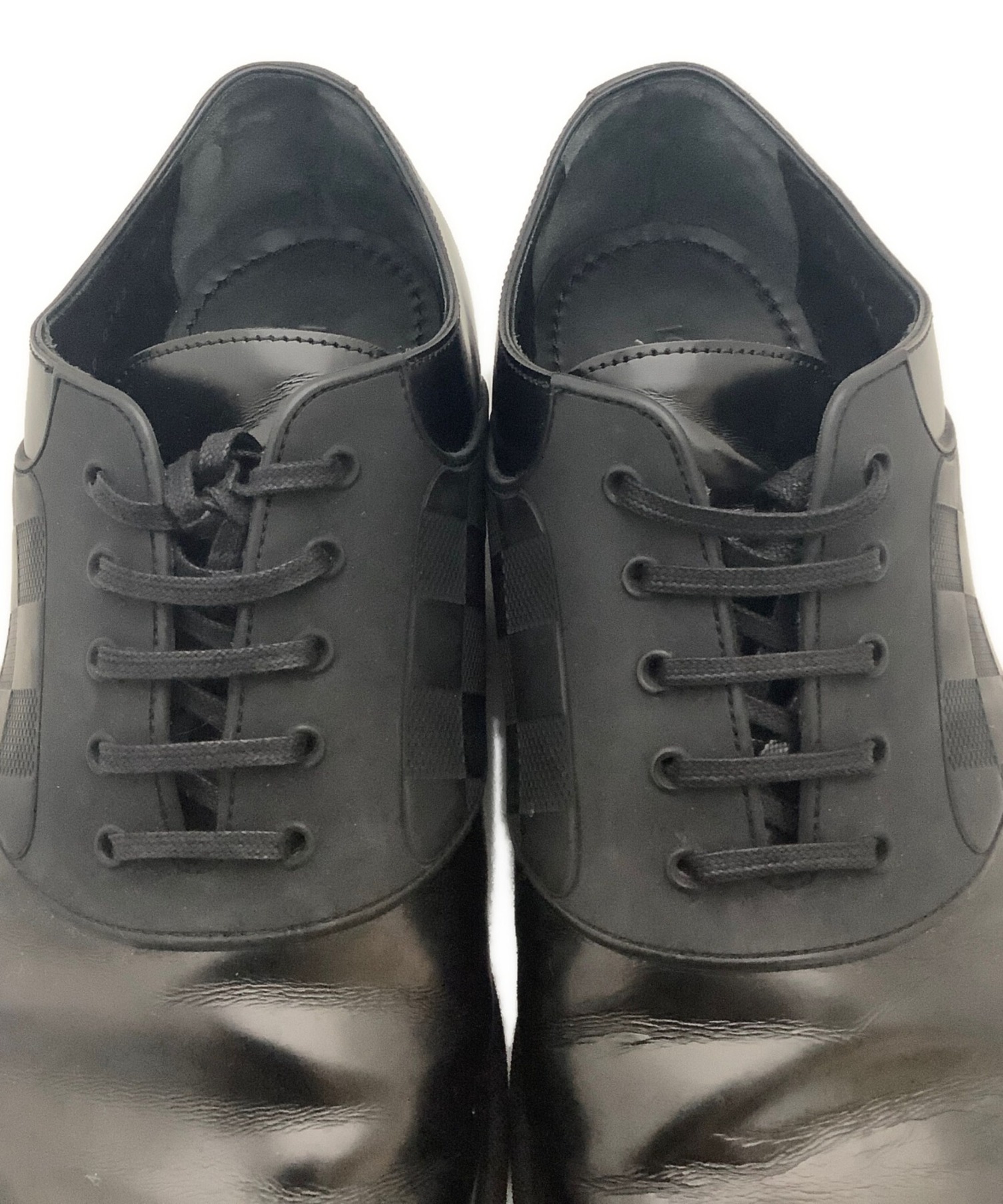 ルイヴィトン LOUIS VUITTON シューズ ダミエ パテントレザー ビジネスシューズ メンズ 靴 8.5(27cm相当) ブラック