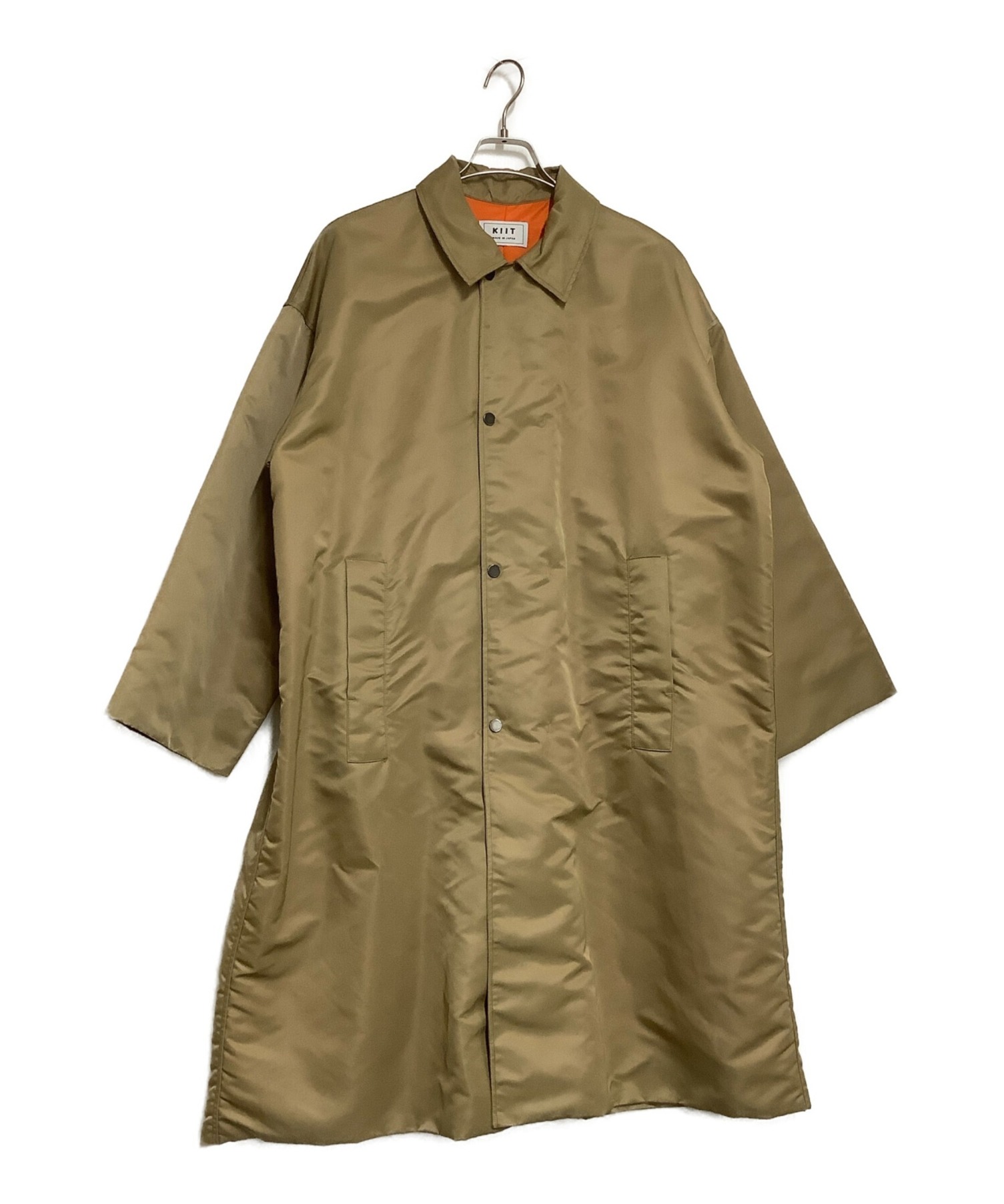 中古・古着通販】KIIT (キート) ステンカラーコート ベージュ サイズ:3 