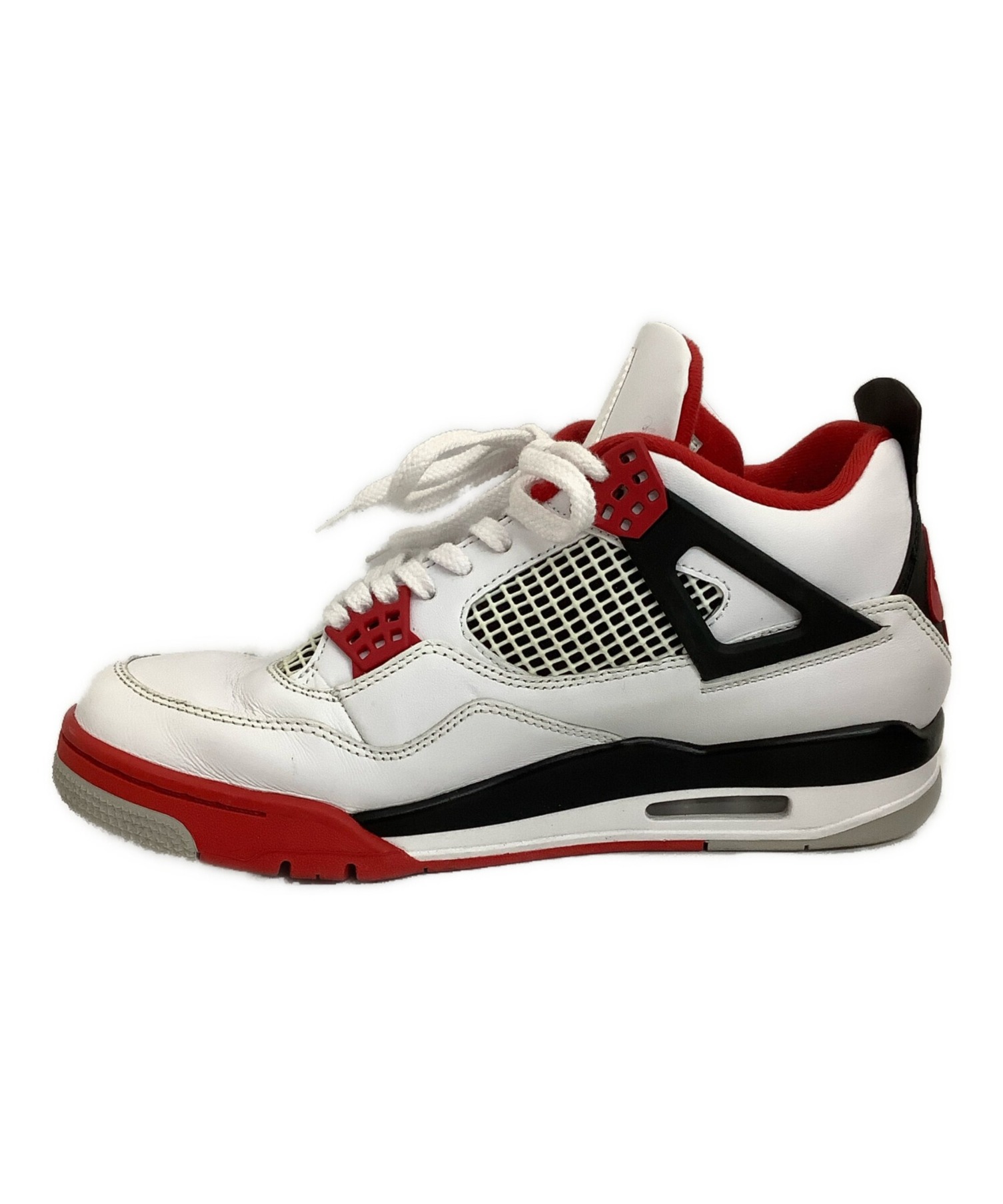 中古・古着通販】NIKE (ナイキ) ハイカットスニーカー ホワイト×レッド 