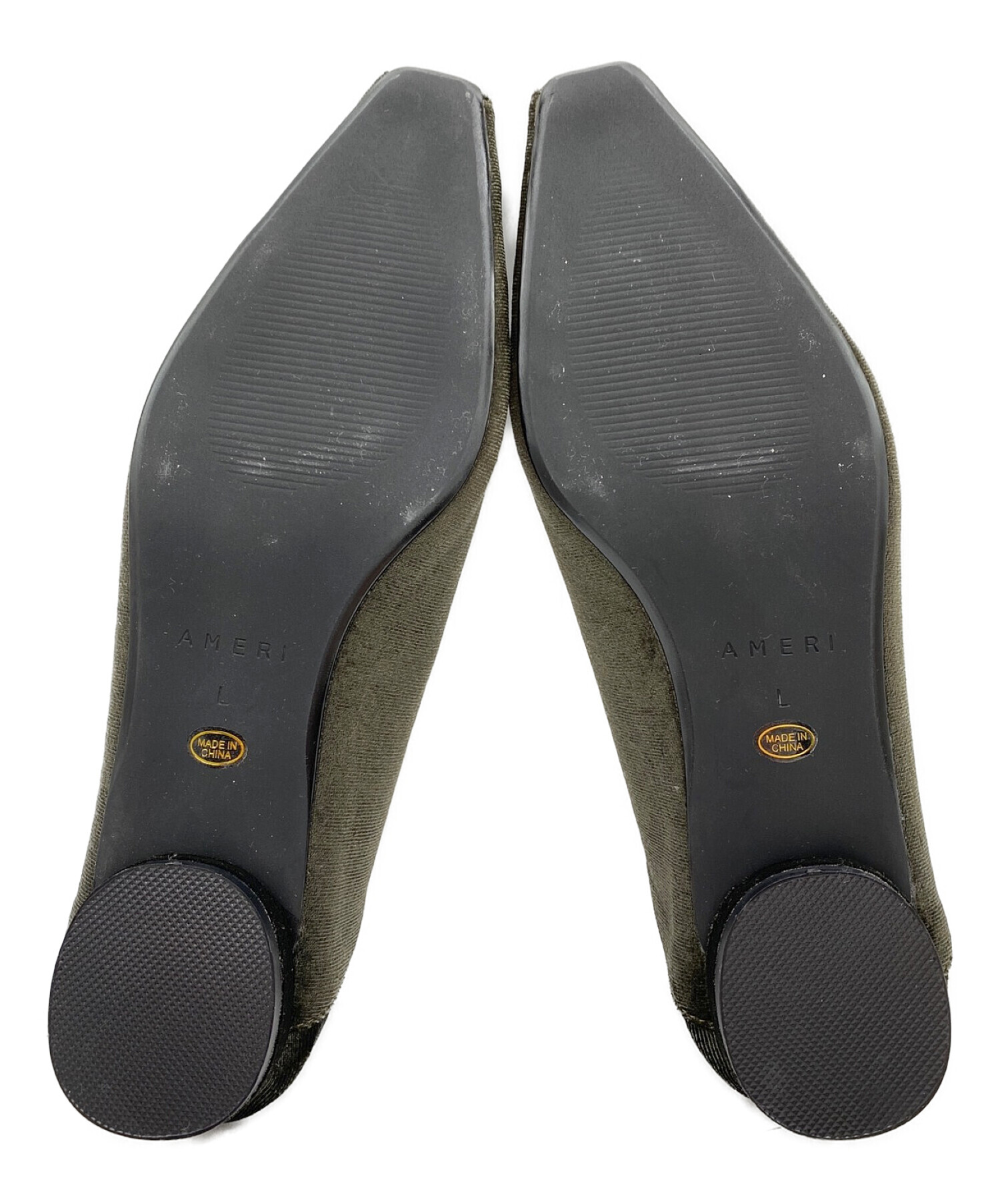 中古・古着通販】Ameri (アメリ) UND BIJOU FLAT PUMPS グレー サイズ 