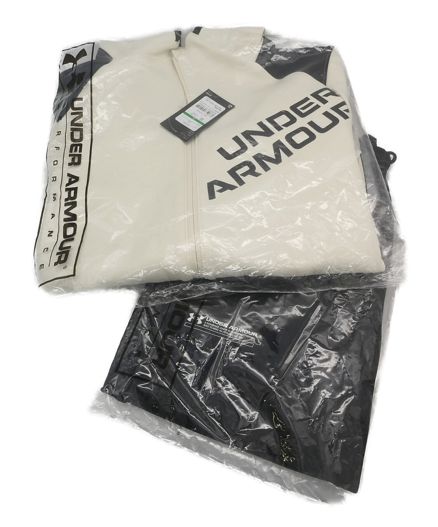 UNDER ARMOUR (アンダー アーマー) ハイブリッド フーディー ジャケット パンツ 上下セット ホワイト サイズ:LG 未使用品