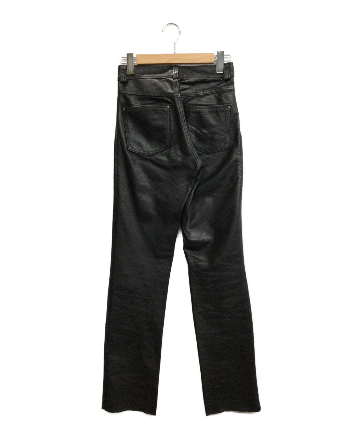 中古・古着通販】Schott (ショット) レザーパンツ ブラック サイズ:26 