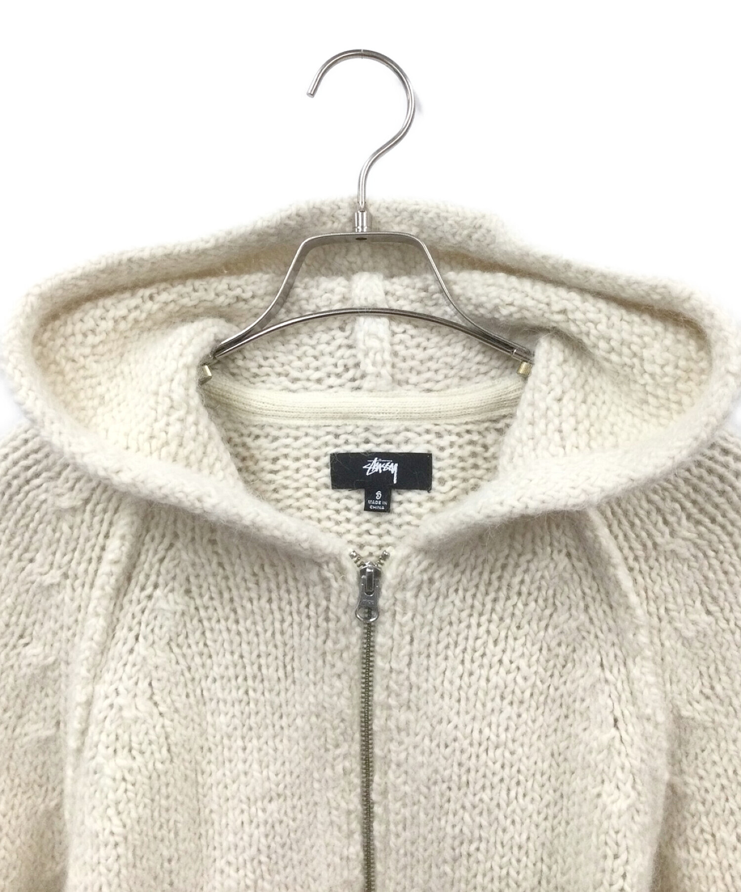 中古・古着通販】stussy (ステューシー) CHUNKY KNIT ZIP HOODIE 