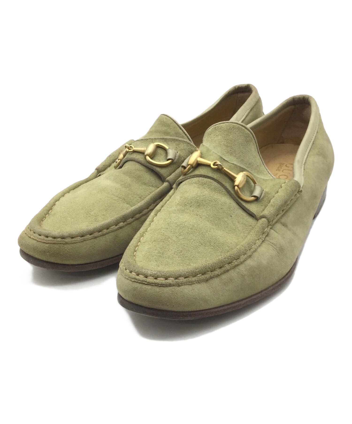 中古・古着通販】GUCCI (グッチ) ホースビットローファー グリーン 