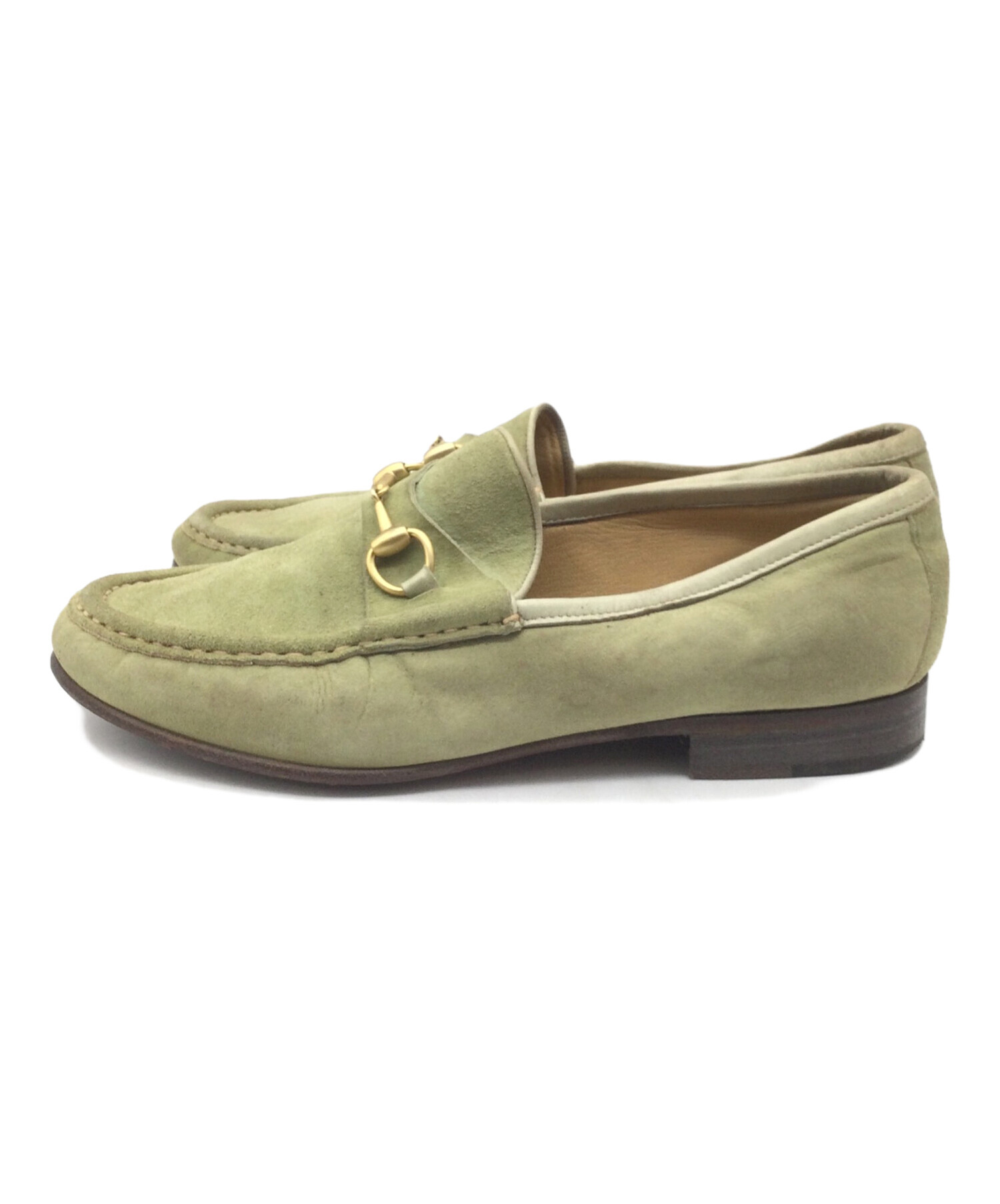 中古・古着通販】GUCCI (グッチ) ホースビットローファー グリーン 