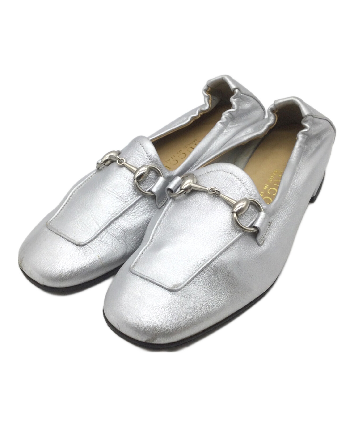 中古・古着通販】GUCCI (グッチ) ビットローファー シルバー 