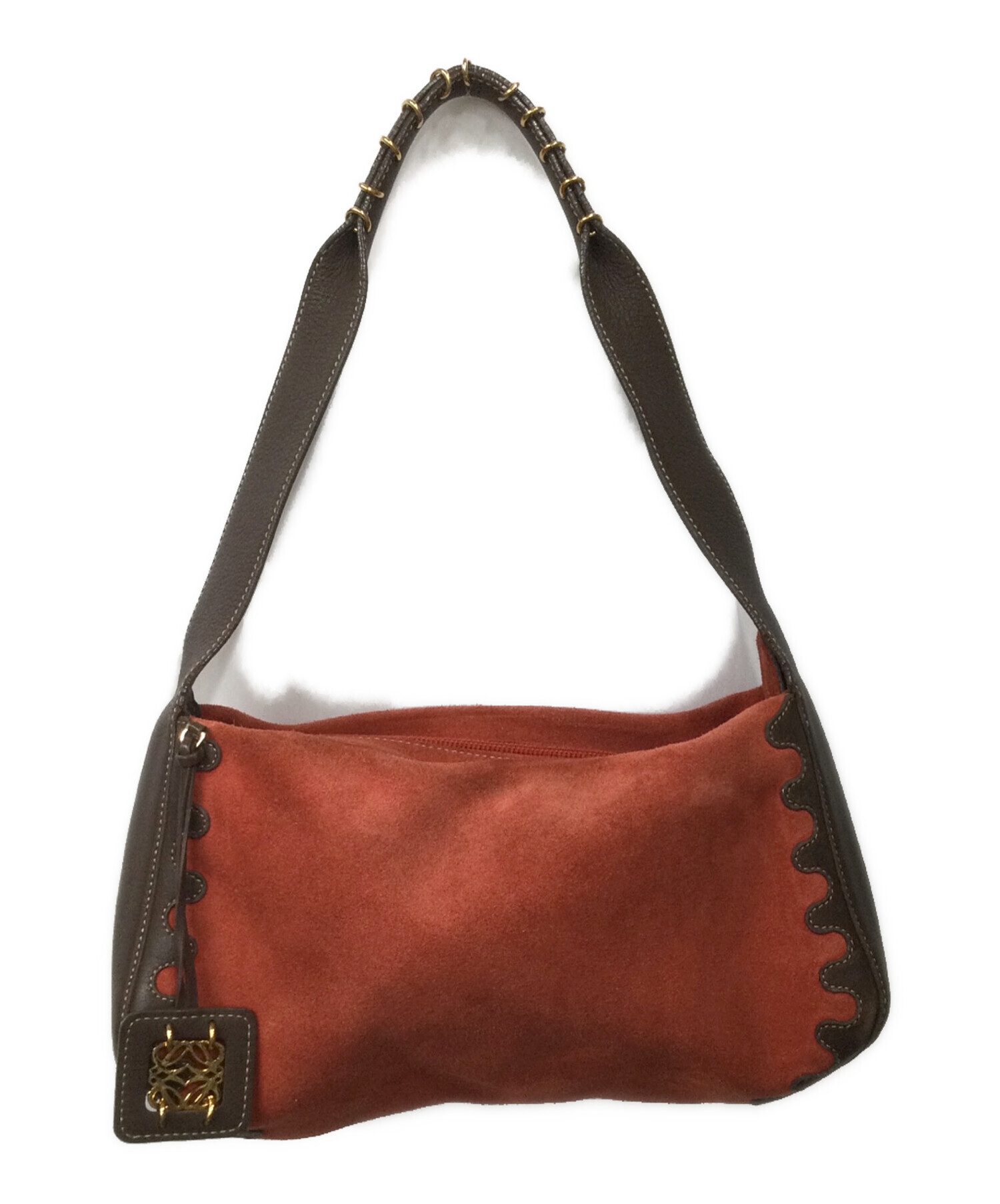 中古・古着通販】LOEWE (ロエベ) アナグラムスエードワンショルダー 
