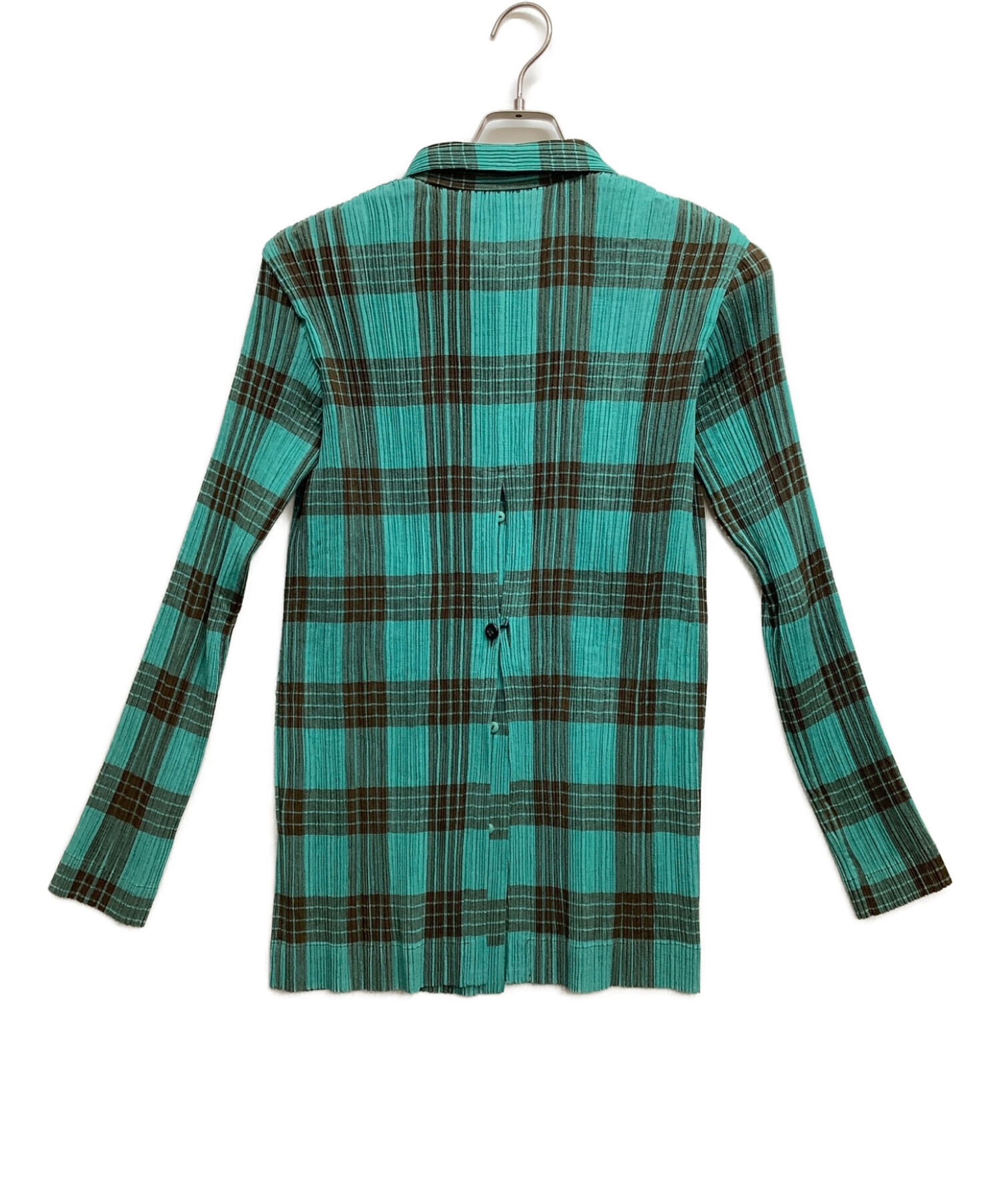 中古・古着通販】ISSEY MIYAKE (イッセイミヤケ) プリーツ長袖シャツ  
