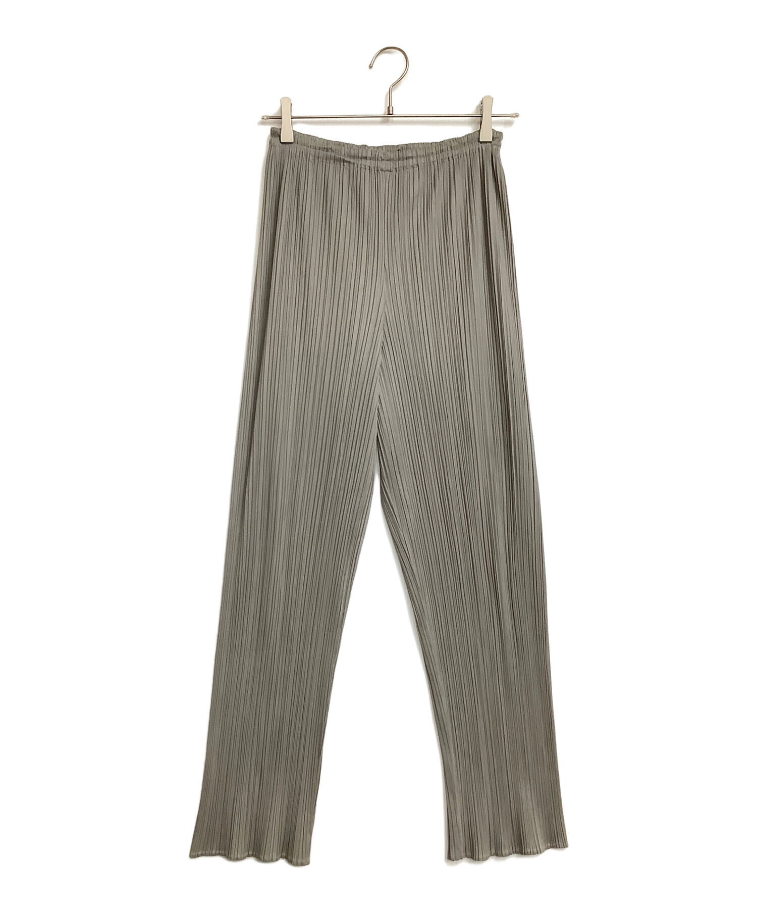 【定番/人気】PLEATS PLEASE　パンツ　プリーツ加工　グレー　S Pleats Please Issey Miyake プリーツ クロップドパンツ | グレー