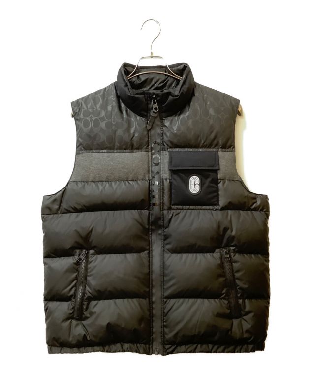中古・古着通販】COACH (コーチ) ダウンベスト ブラック サイズ:XL 