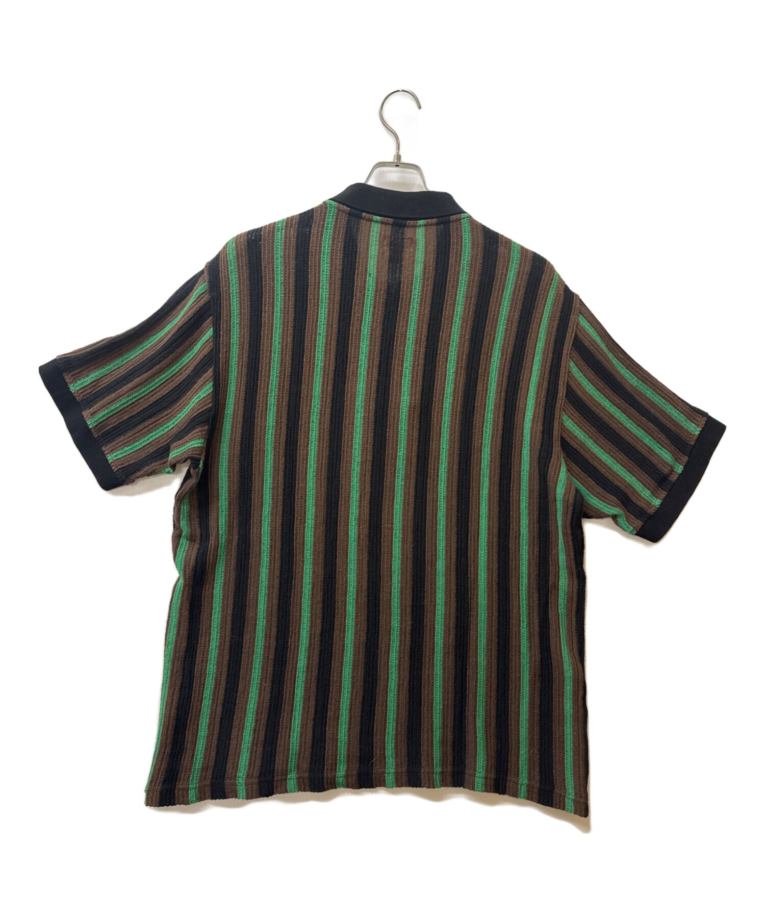 中古・古着通販】Supreme (シュプリーム) Open Knit Stripe Zip Polo 