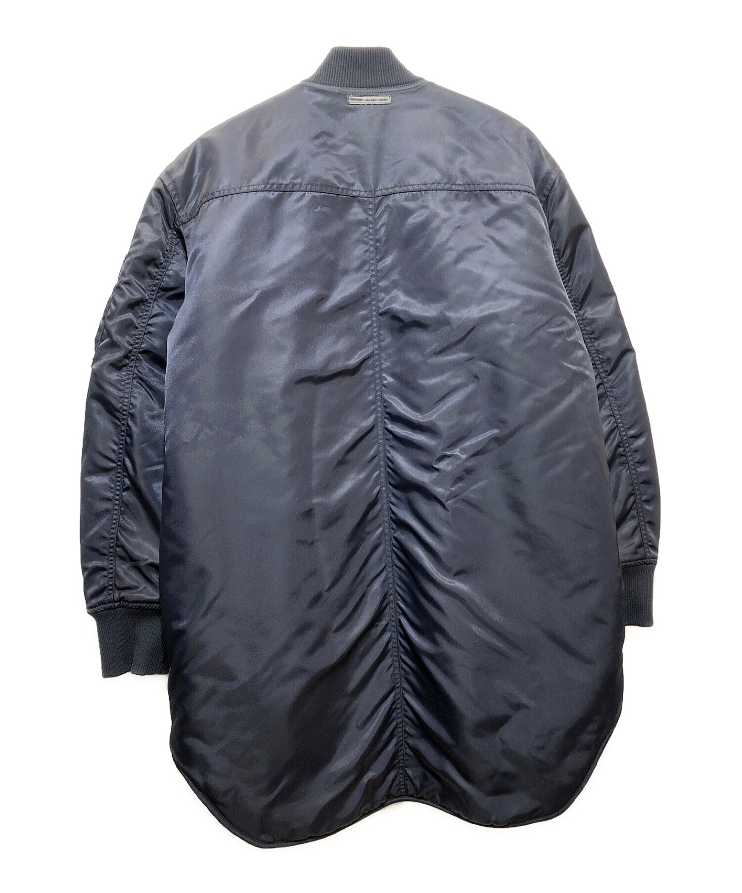 DIESEL Black Gold (ディーゼル ブラック ゴールド) ロング丈MA-1ジャケット ネイビー サイズ:46