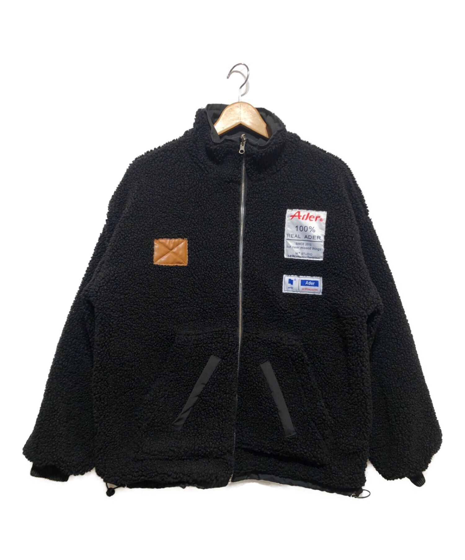 Adererror 19AW フルジップボアジャケットフリース 黒-【入手困難