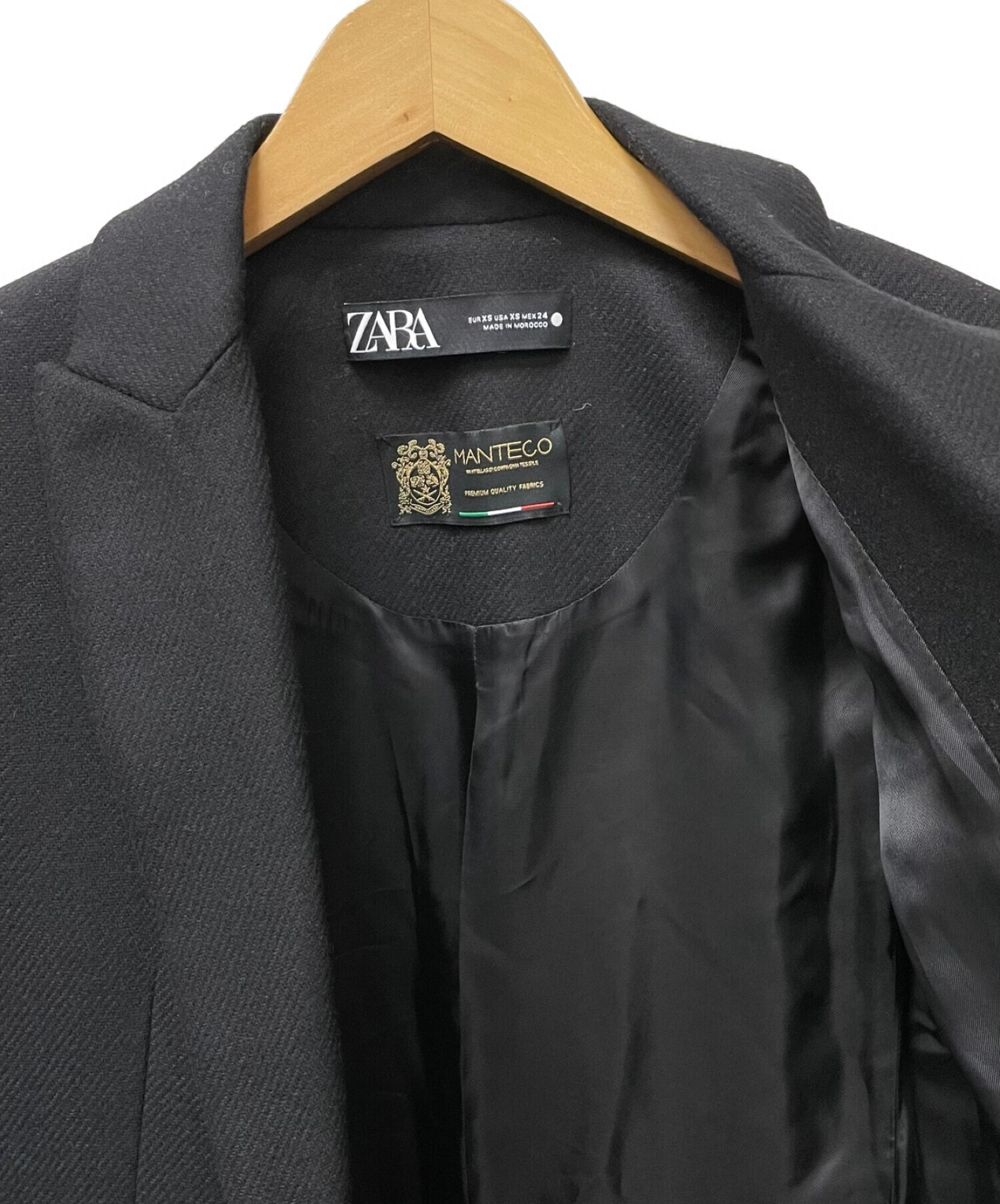 ZARA (ザラ) コート ブラック サイズ:XS