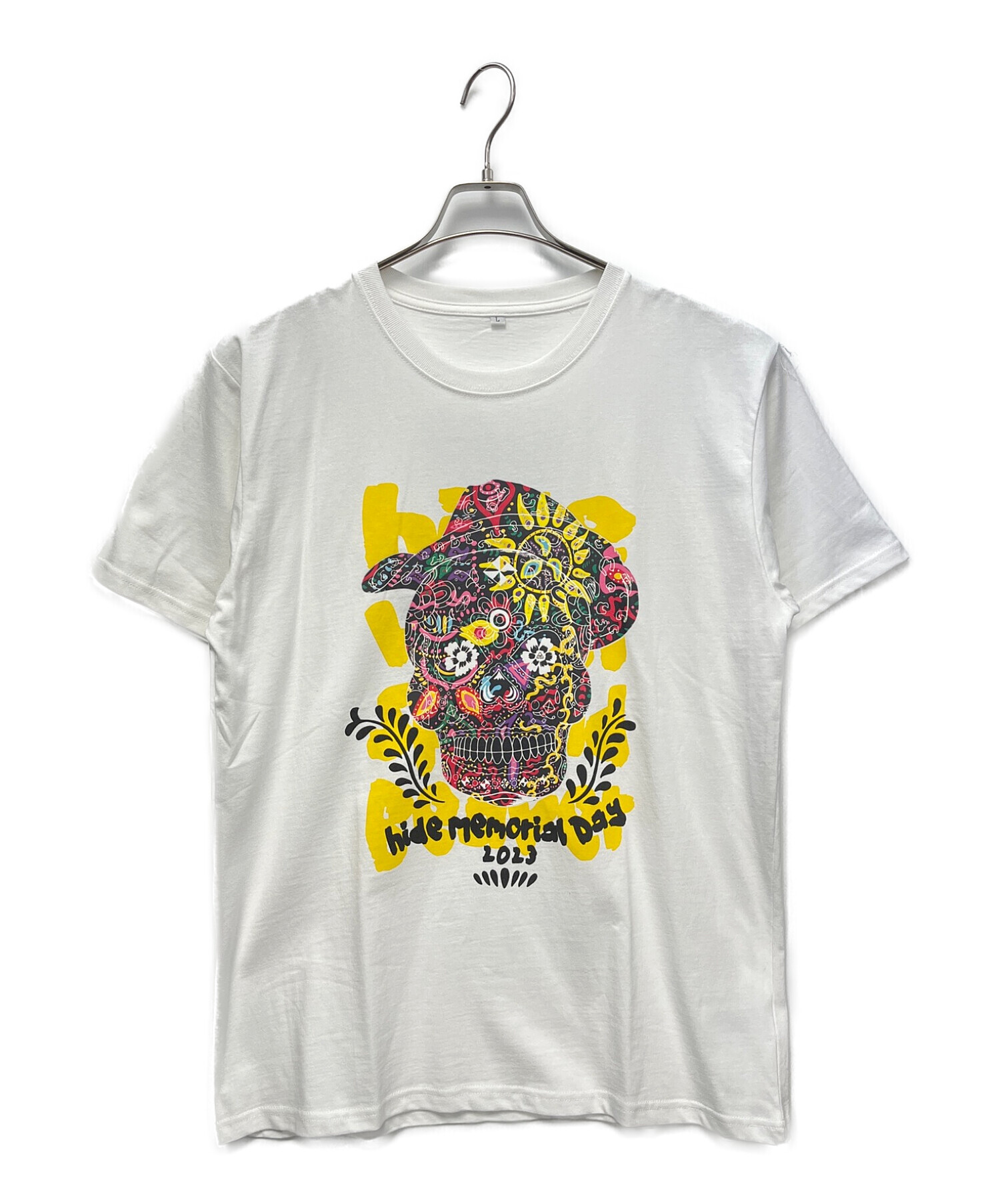 hide memorial day 2023 (ヒデ メモリアルデイ) イラストTシャツ ホワイト サイズ:L