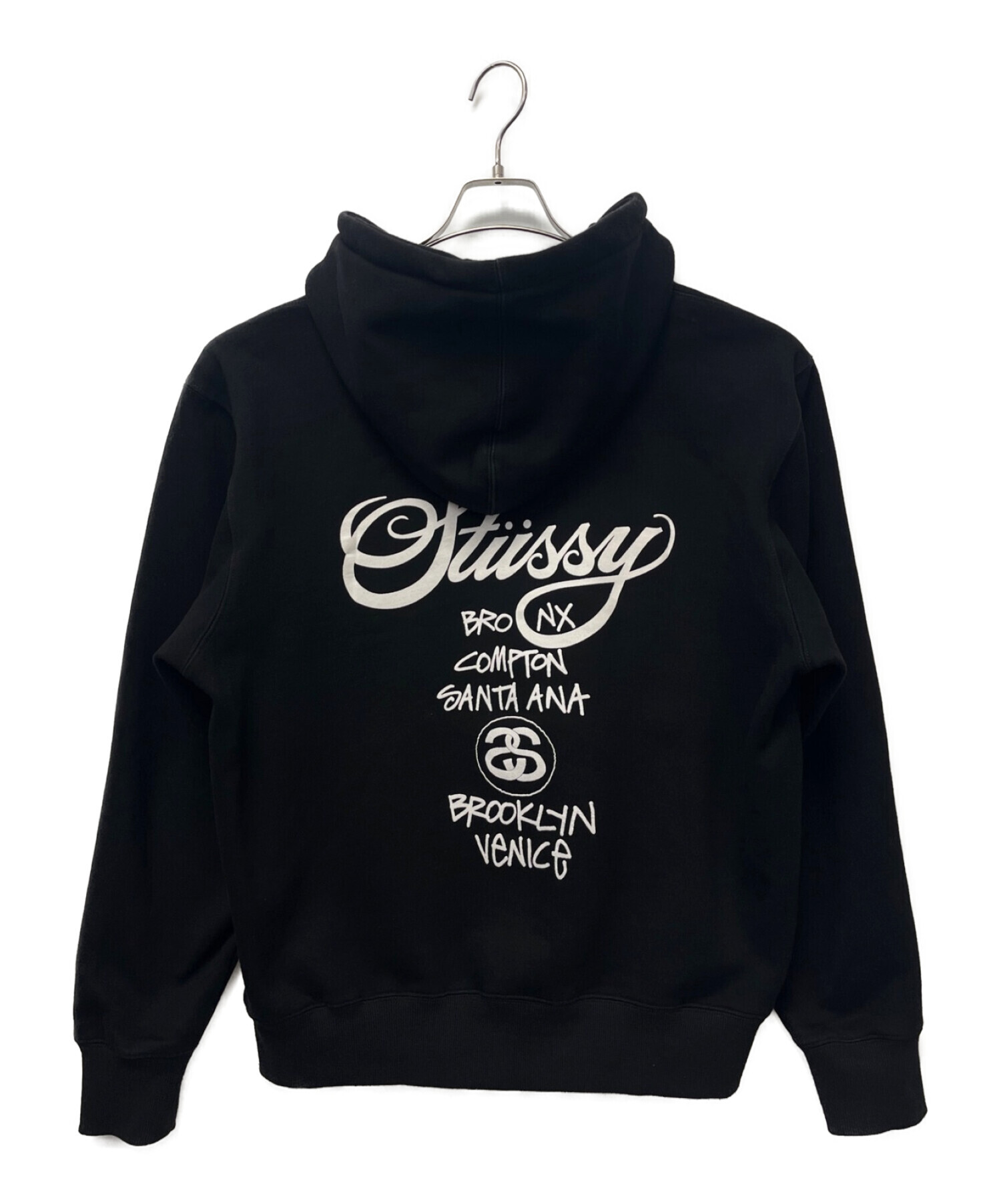 stussy (ステューシー) ジップパーカー ブラック サイズ:L