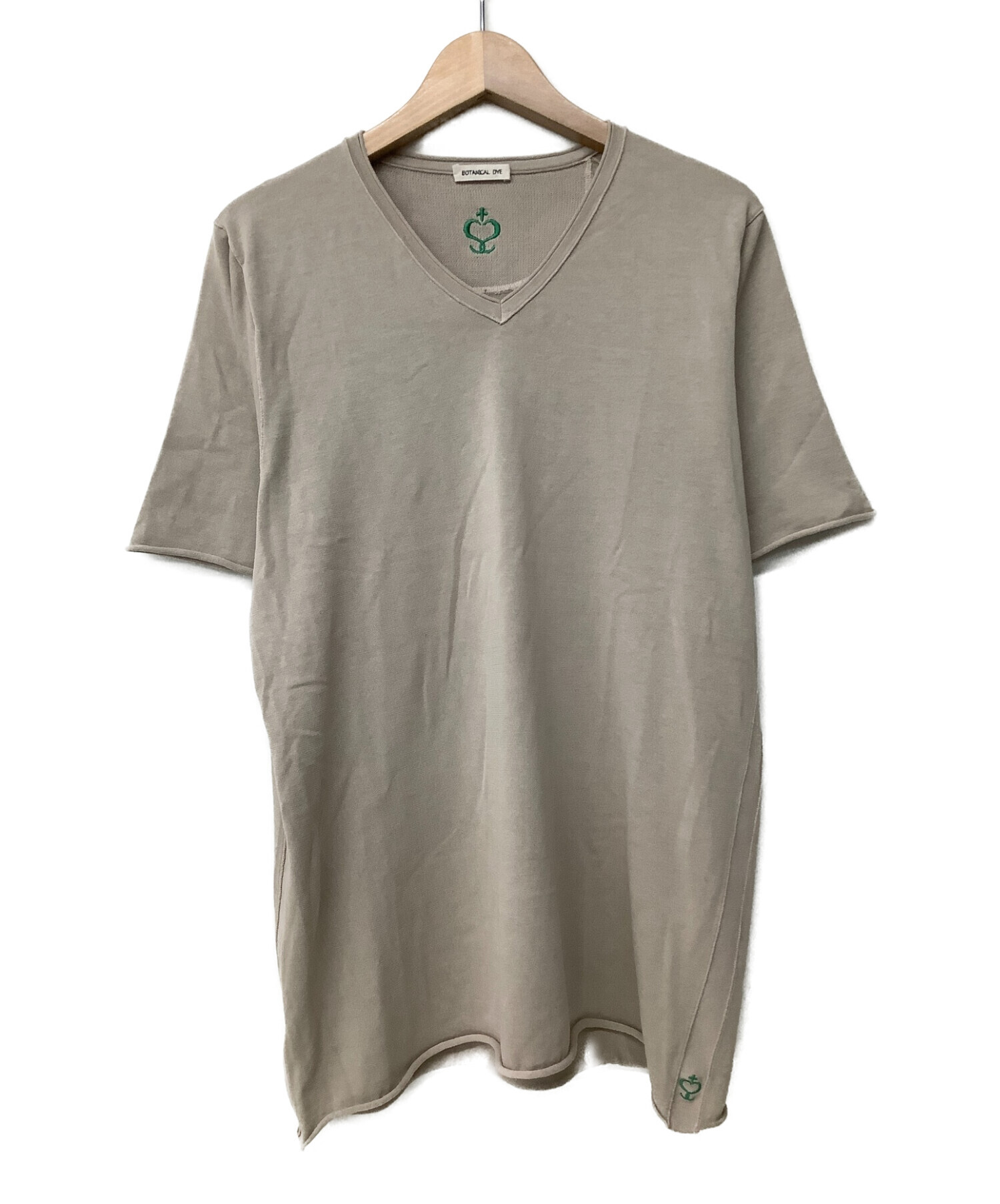 SIDE SLOPE (サイドスロープ) VネックニットTシャツ ブラウン サイズ:Ｌ