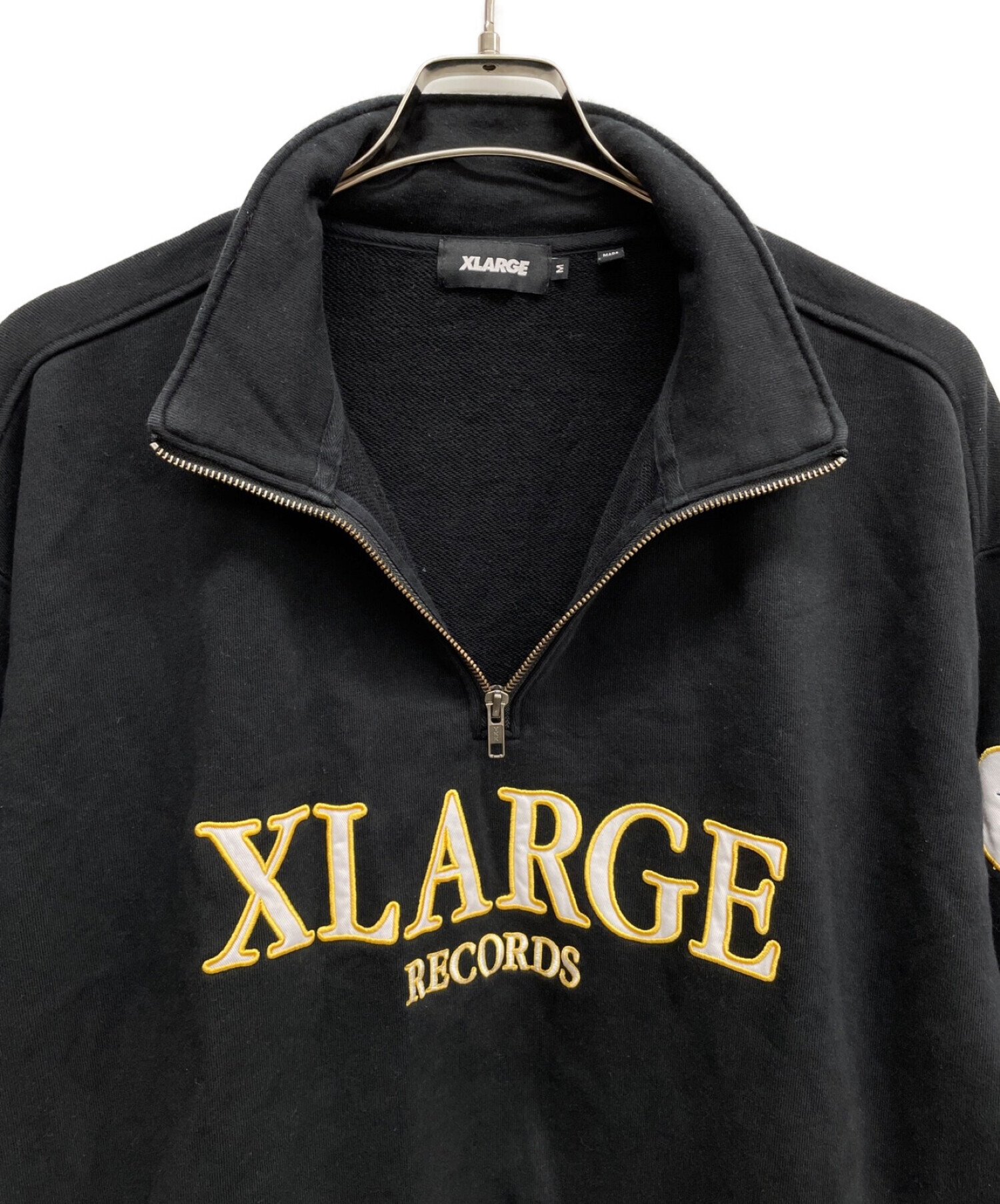X-LARGE (エクストララージ) ハーフジップスウェット ブラック サイズ:M
