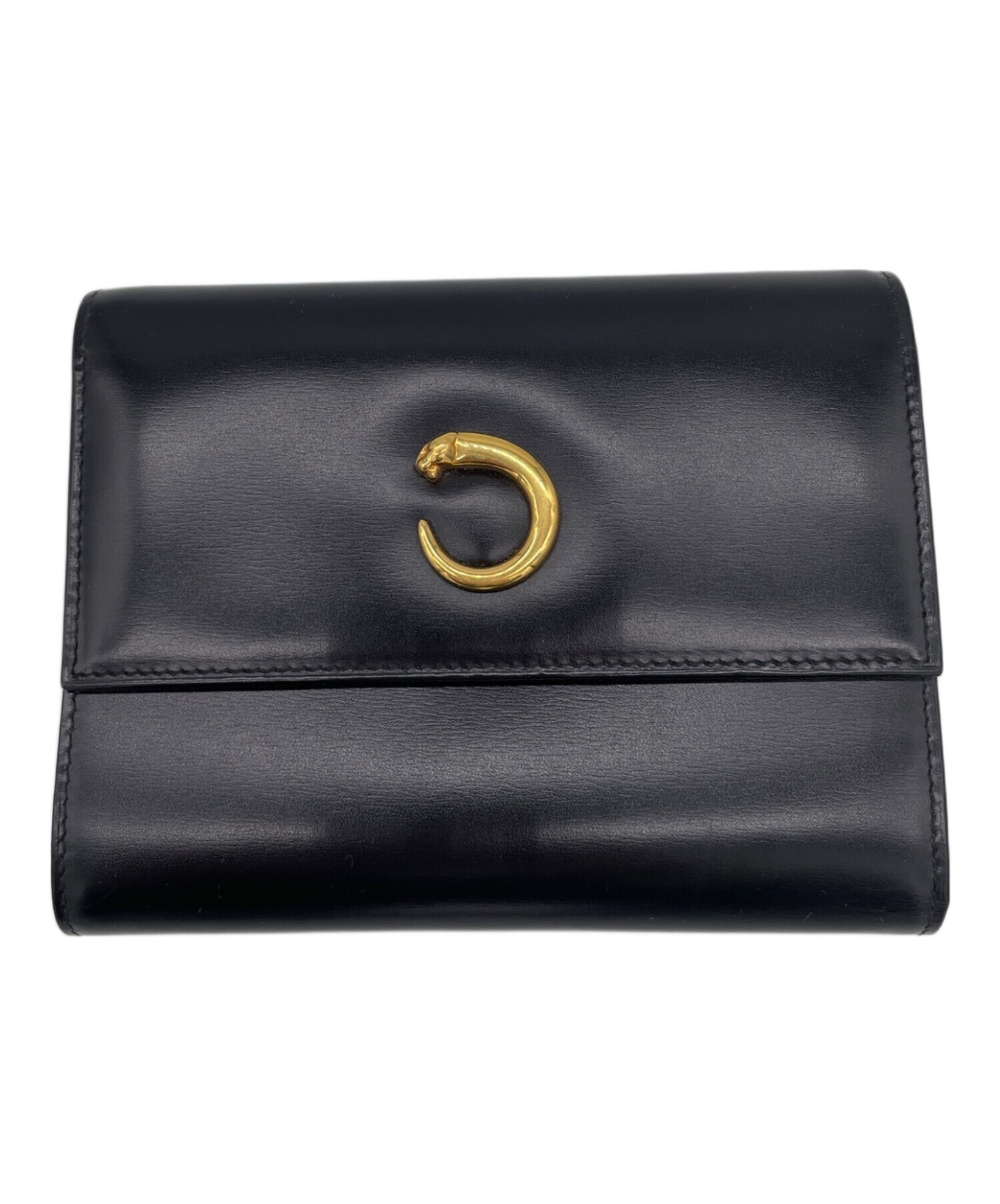 中古・古着通販】Cartier (カルティエ) 3つ折り財布 ブラック 