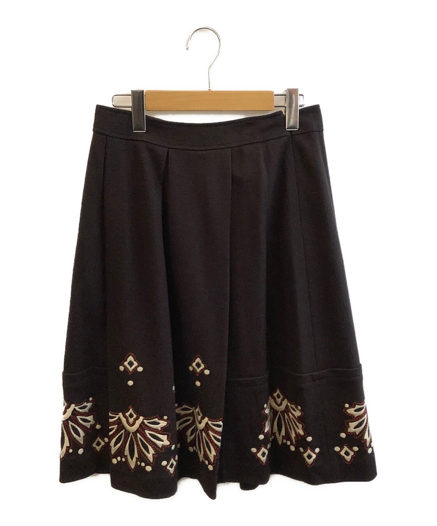 HIROKO BIS (ヒロコビス) ウールスカート ブラック サイズ:9 未使用品