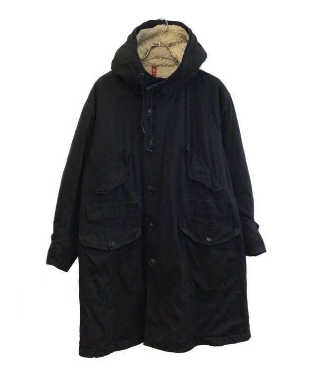 中古・古着通販】ALPHA (アルファ) モッズコート ブラック サイズ:M 
