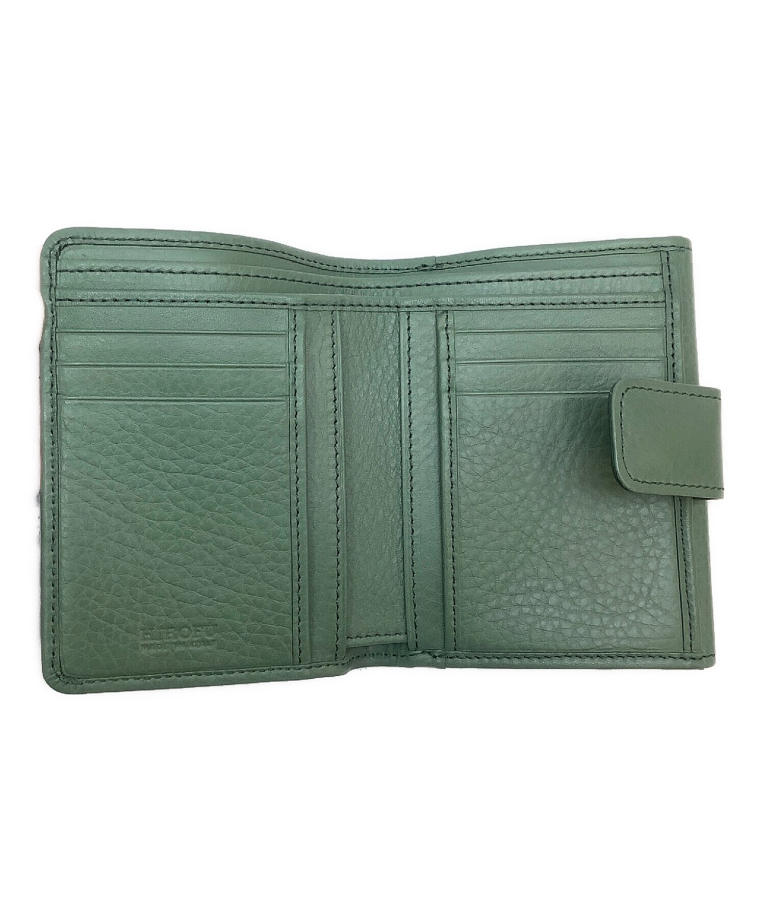 中古・古着通販】HIROFU (ヒロフ) 2つ折り財布 グリーン 未使用品  