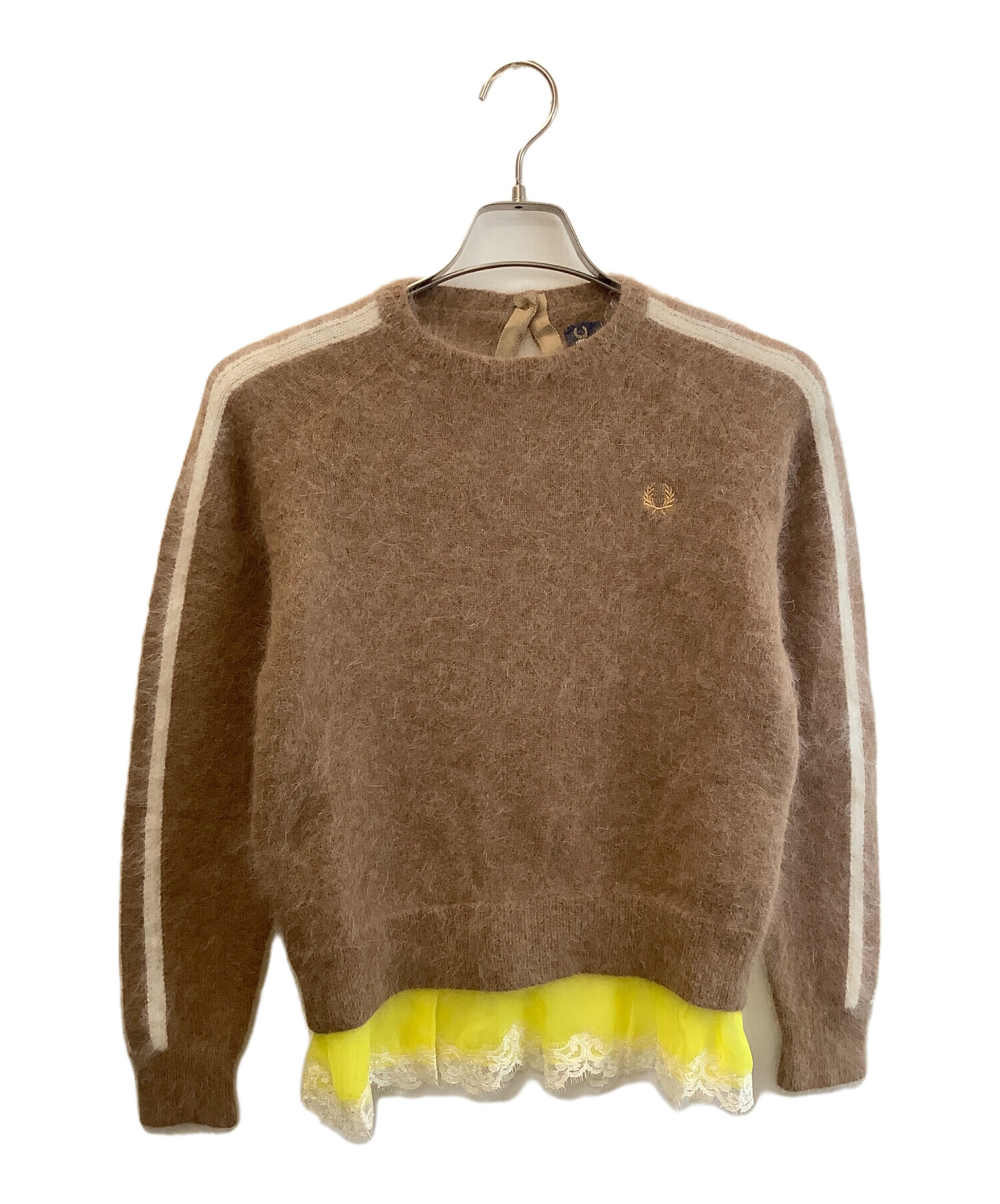 FRED PERRY MUVEIL コラボ ラメニット ポロシャツ シアーラメ 