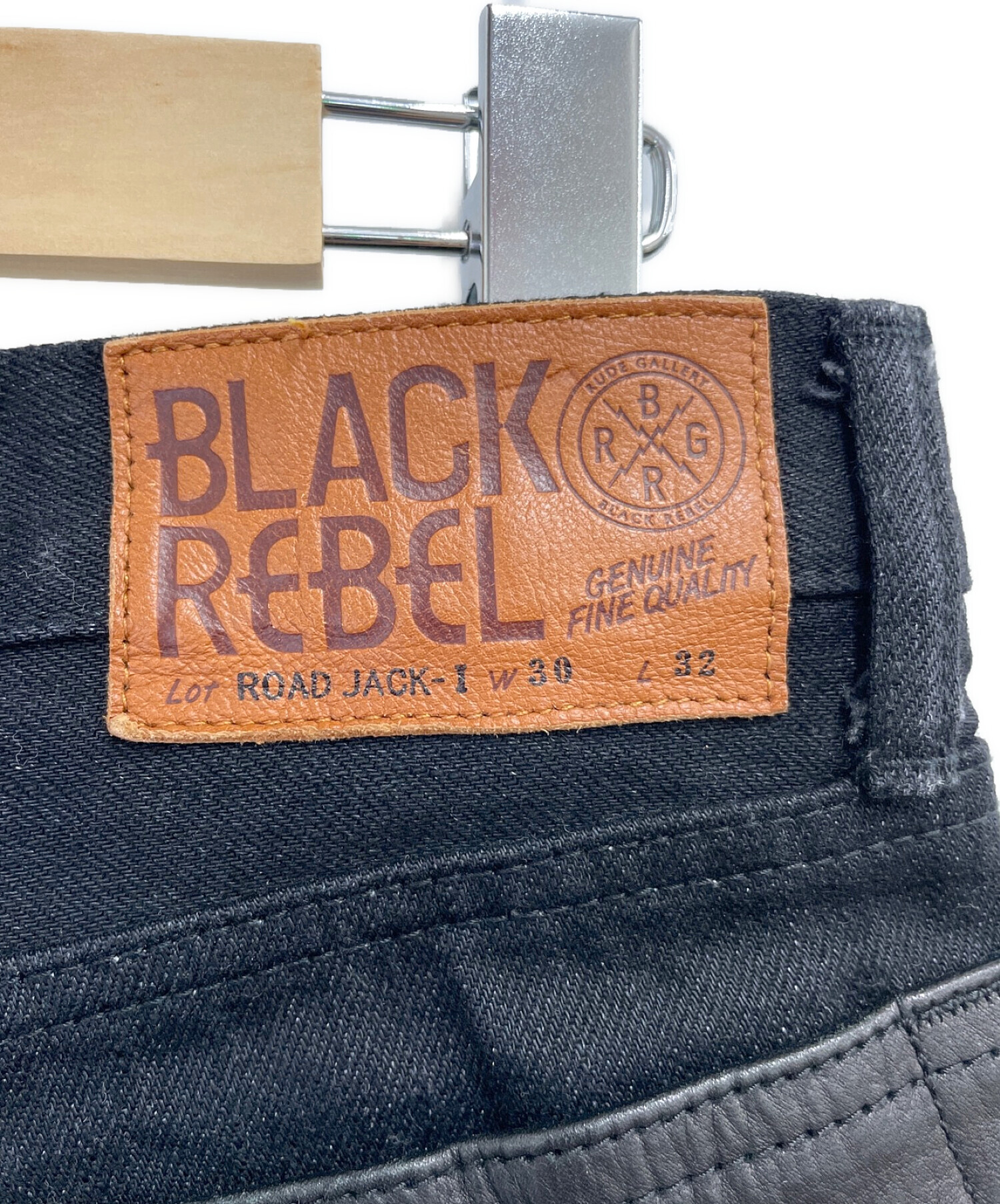 RUDE GALLERY BLACK REBEL (ルードギャラリー ブラックレーベル) Road Jack-1 DENIM PANTS ブラック  サイズ:Medium