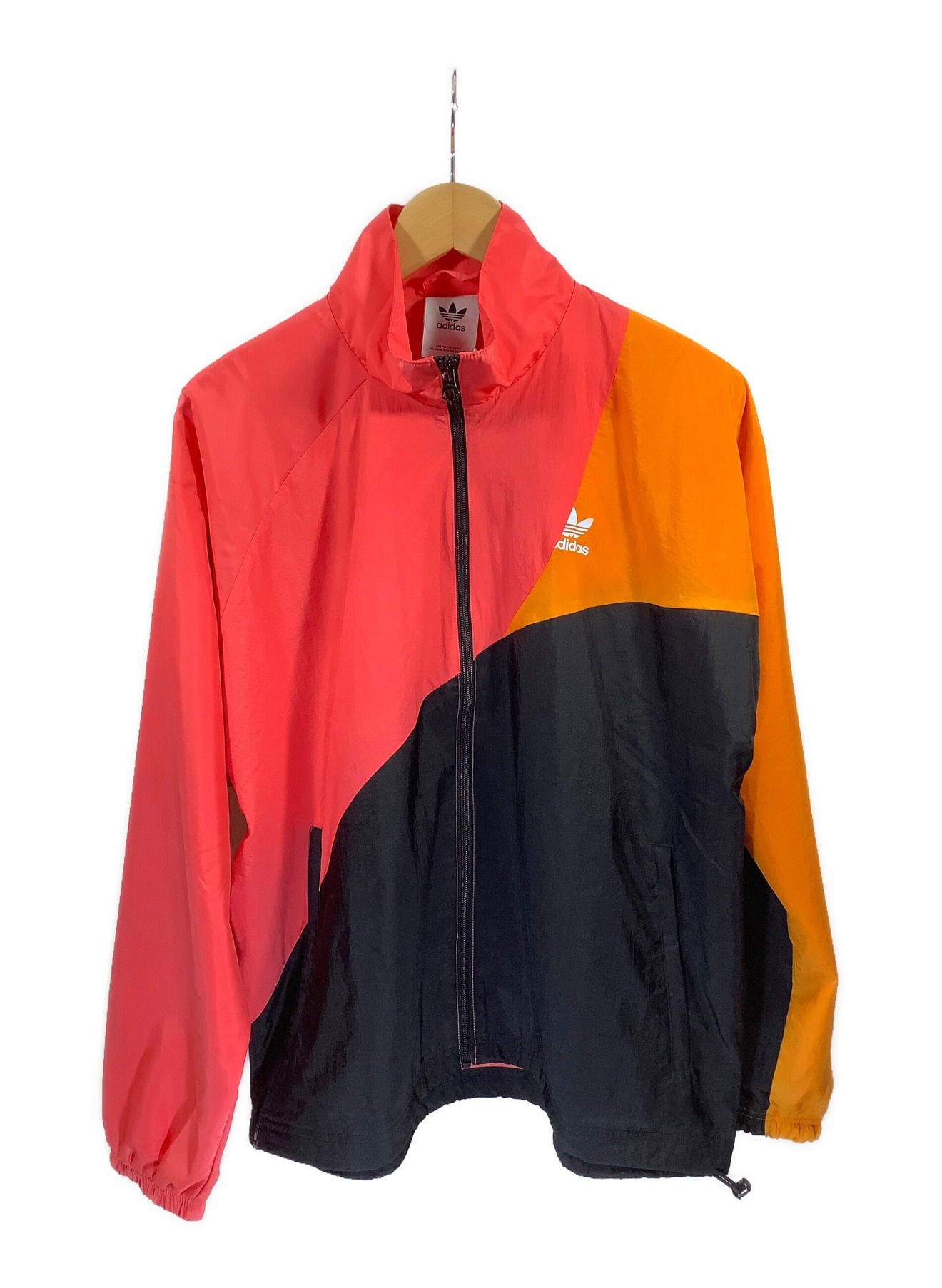 adidas (アディダス) トラックジャケット ピンク×オレンジ サイズ:M