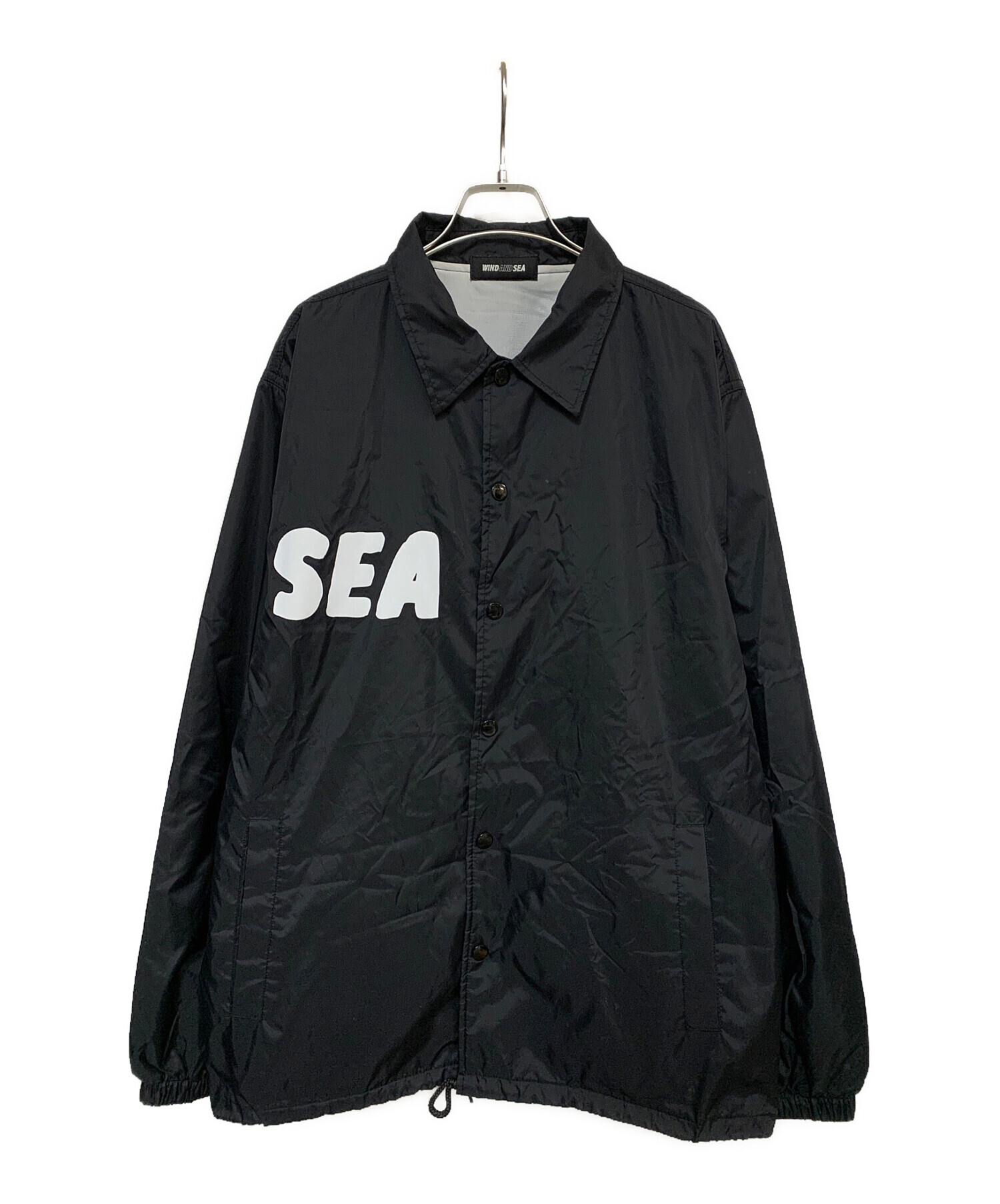 L 黒 wind and sea coach jacket コーチジャケット