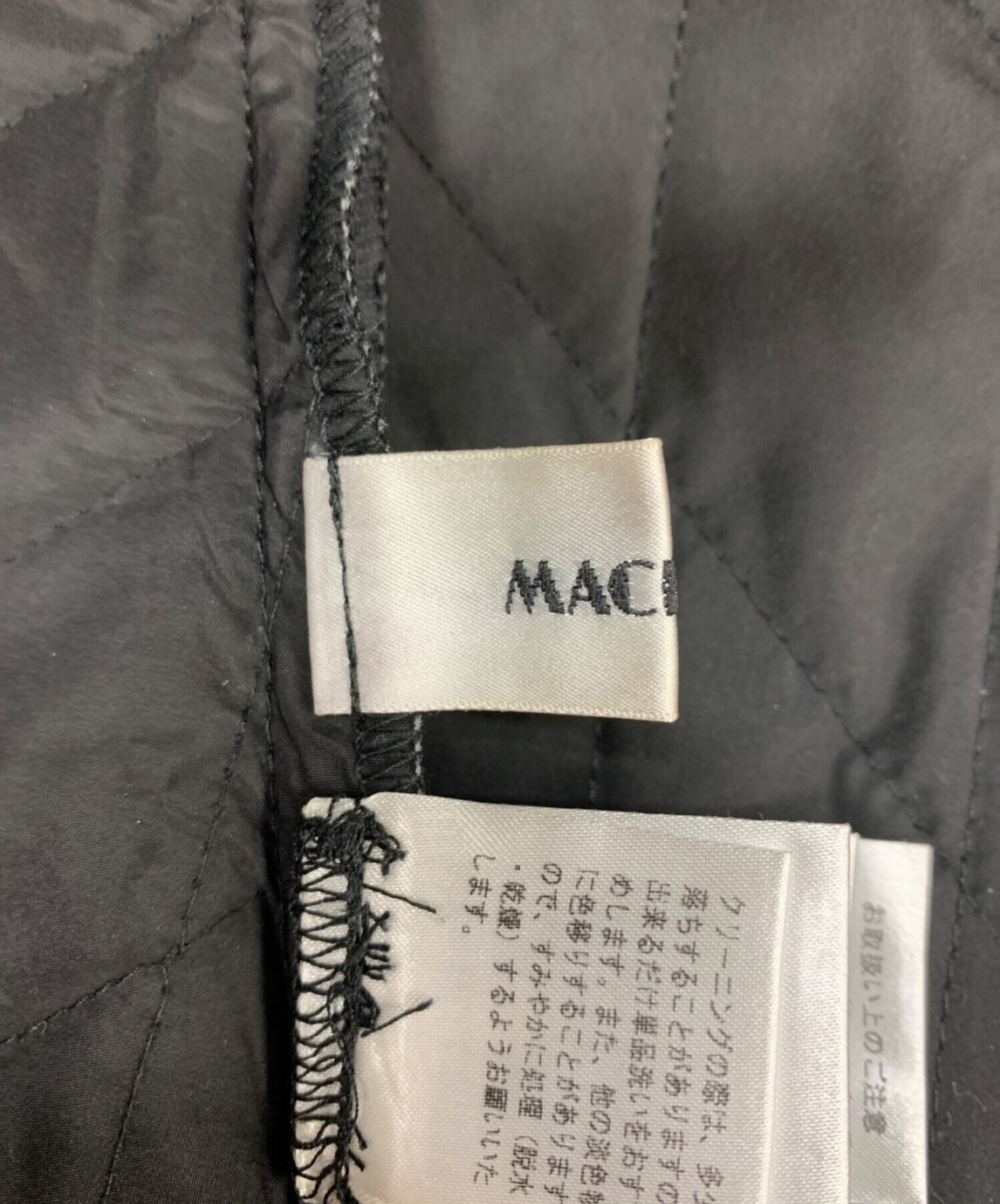 machatt (マチャット) キルティングスカート ブラック サイズ:Ｆ 未使用品