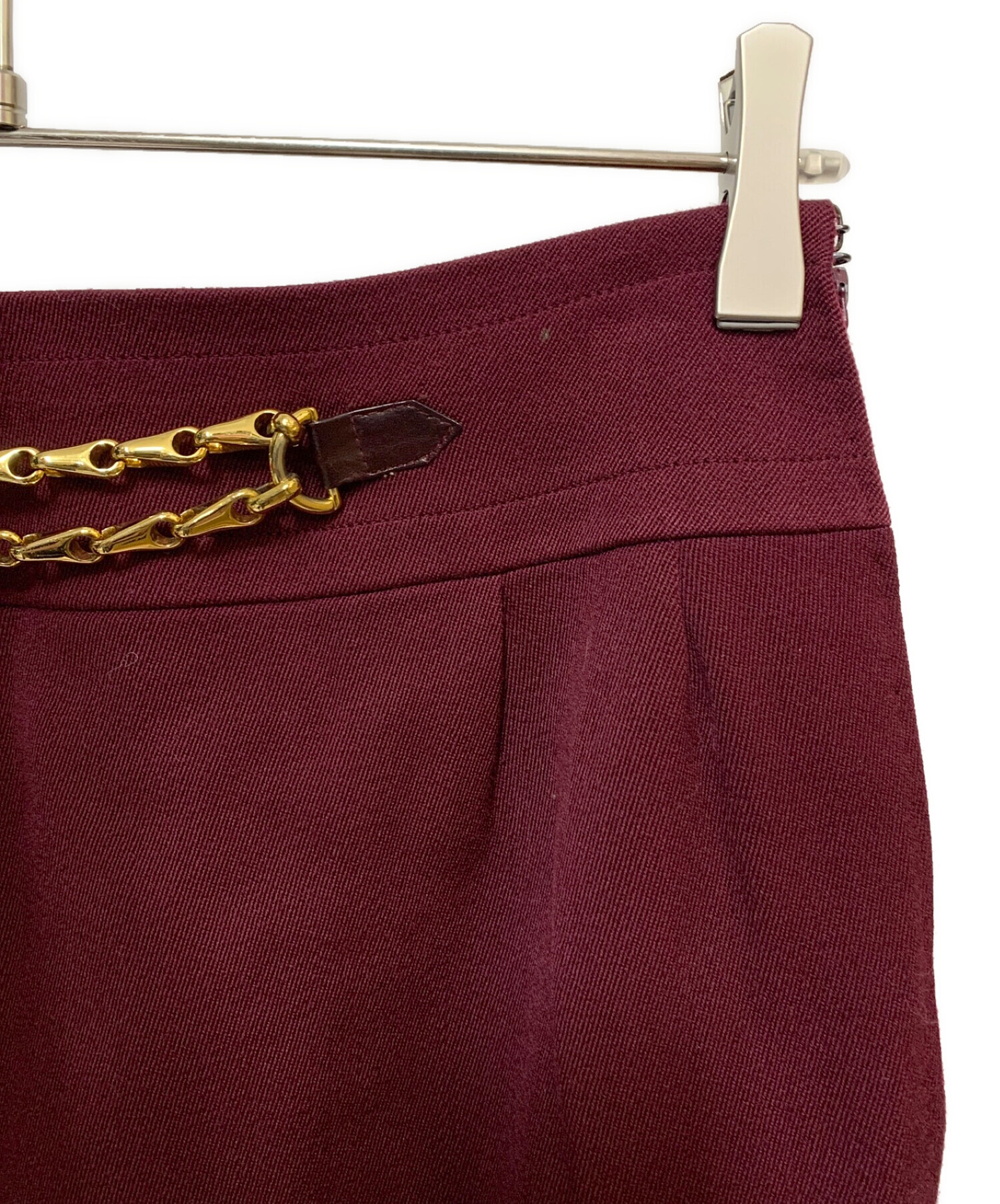 中古・古着通販】CELINE (セリーヌ) 古着ウールスカート パープル  